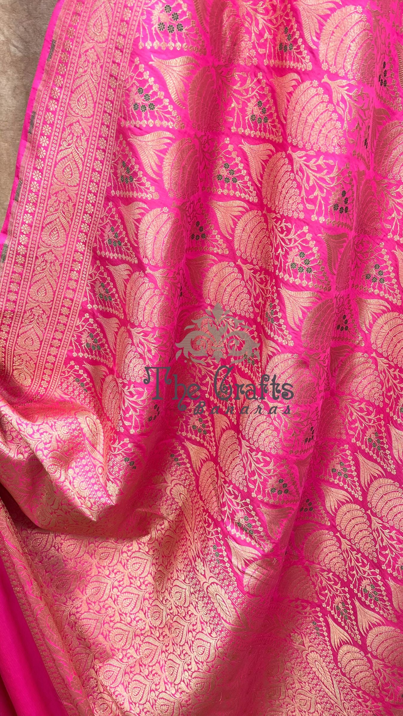 Pure Katan Silk Handloom Banarasi Saree - Tanchui Brocade Meena