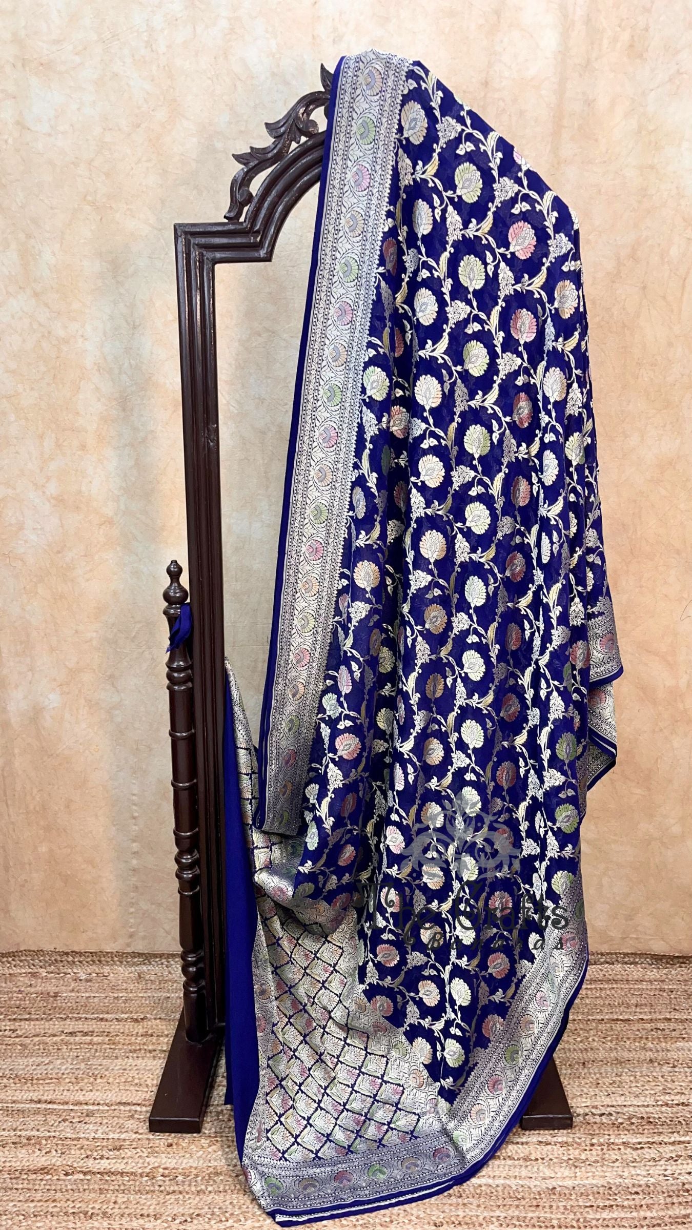 Khaddi Georgette Handloom Banarasi Saree