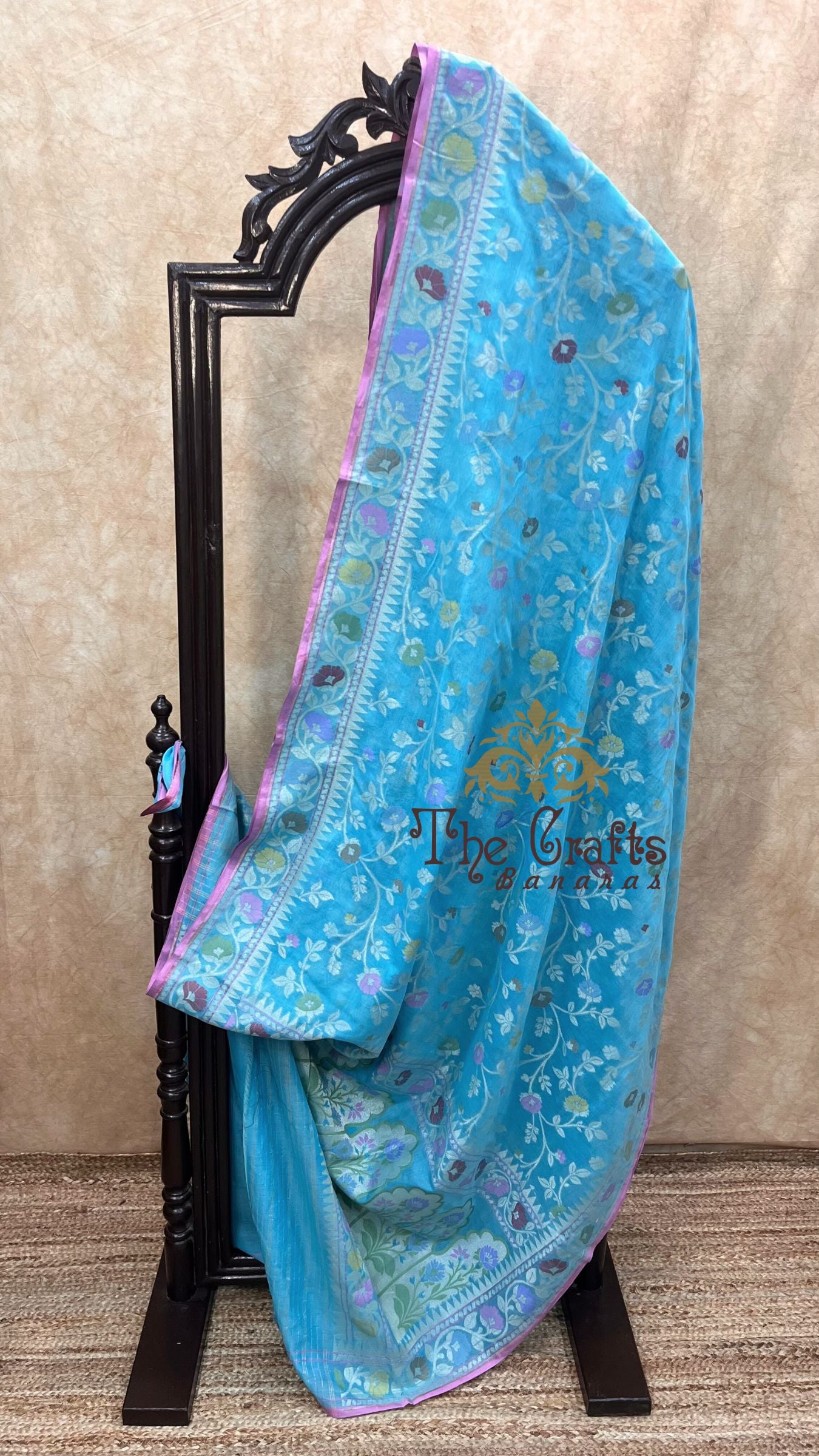 Pure Ektara Cotton Jamdani Banarasi Saree - Tilfi