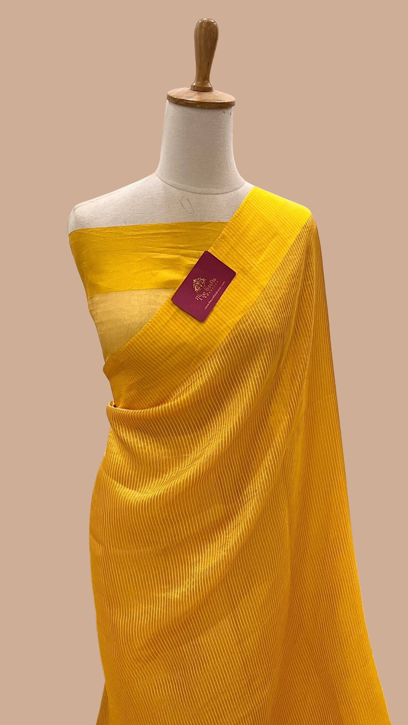 Pure Tissue Silk Handloom Banarasi Saree - with Satin Border