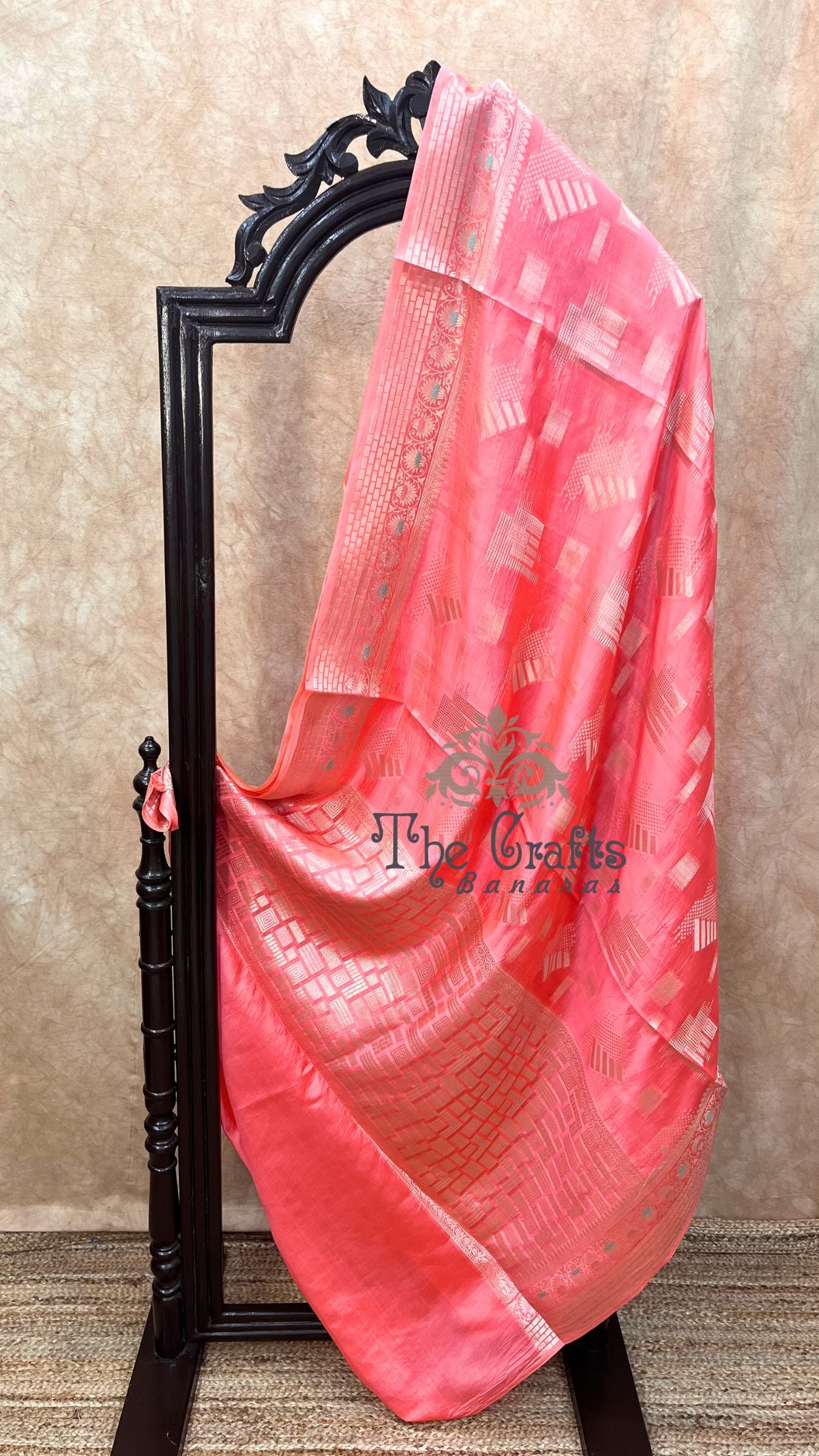 Pure Raw Mango Silk Handloom Banarasi Saree