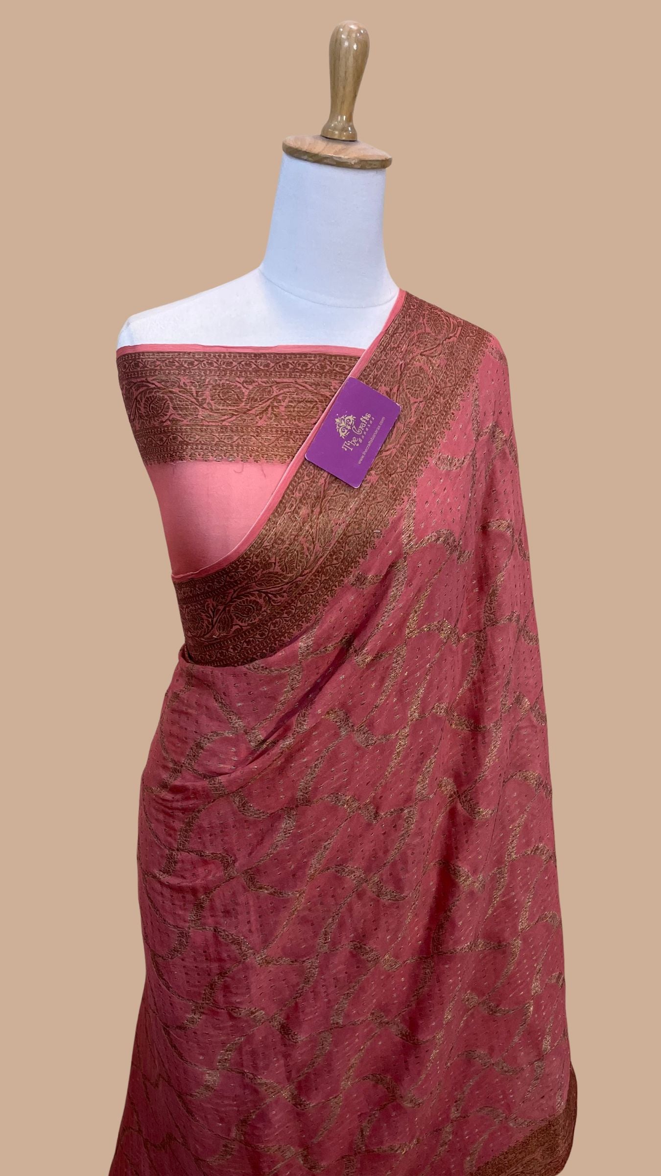 Pure Khaddi Chiffon Banarasi Saree