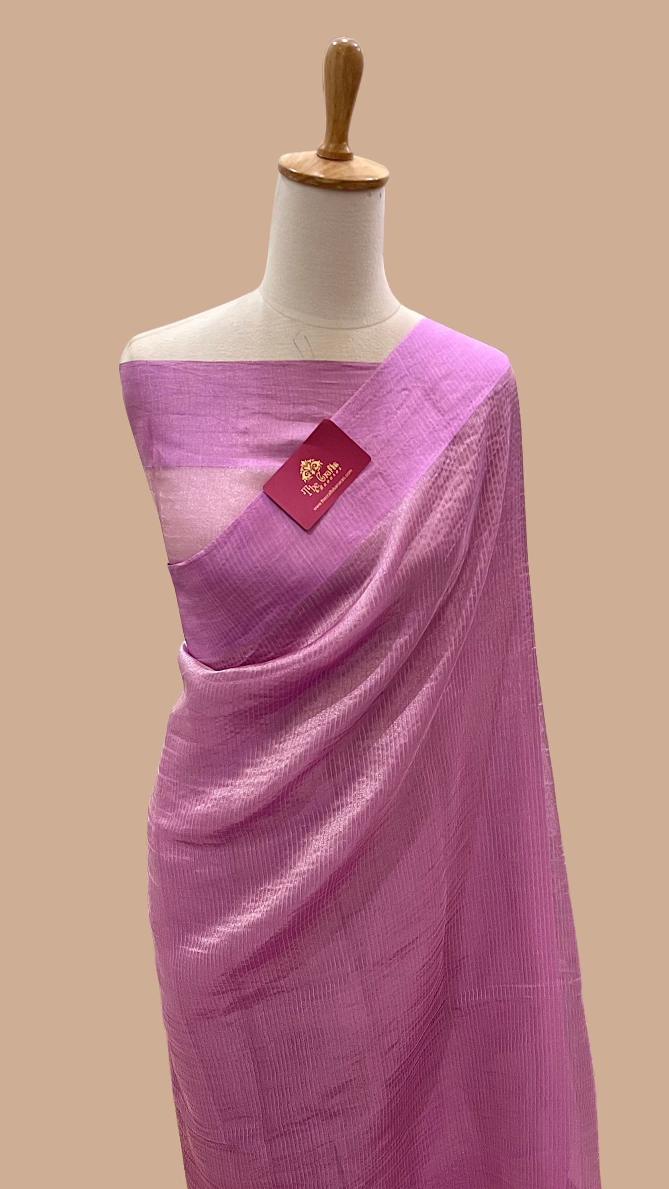 Pure Tissue Silk Handloom Banarasi Saree - with Satin Border