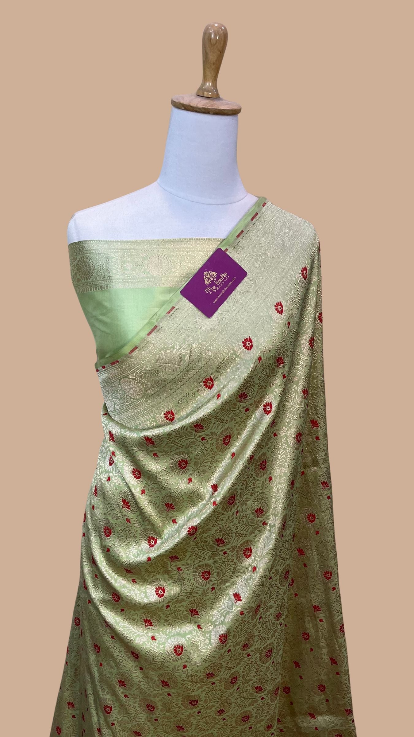 Pure Katan Silk Handloom Banarasi Saree - Tanchui Brocade Meena