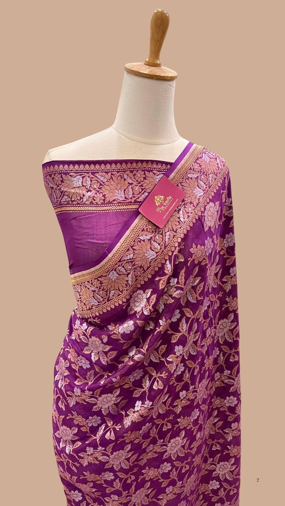 Pure Ektara Cotton Jamdani Banarasi Saree - Alfi