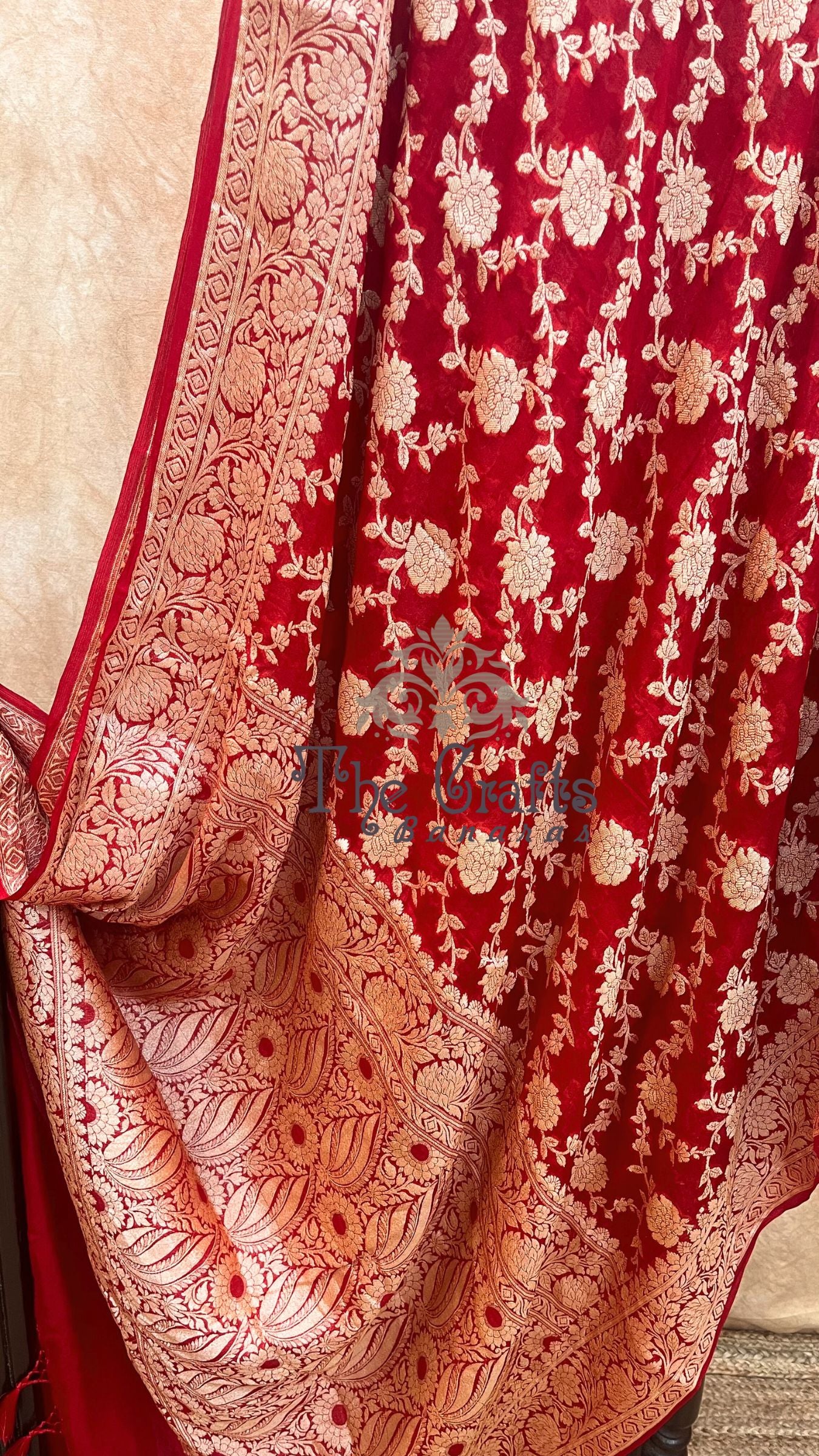 Pure Khaddi Chiffon Banarasi Saree