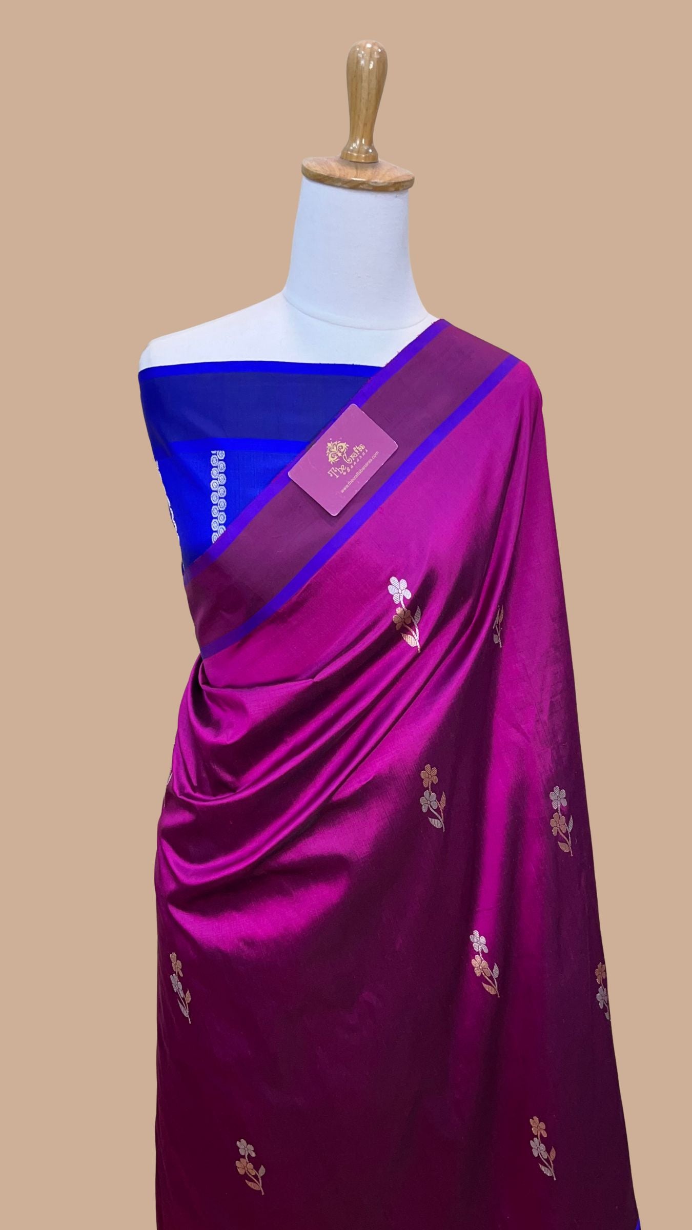 Pure Raw Mango Silk Handloom Banarasi Saree