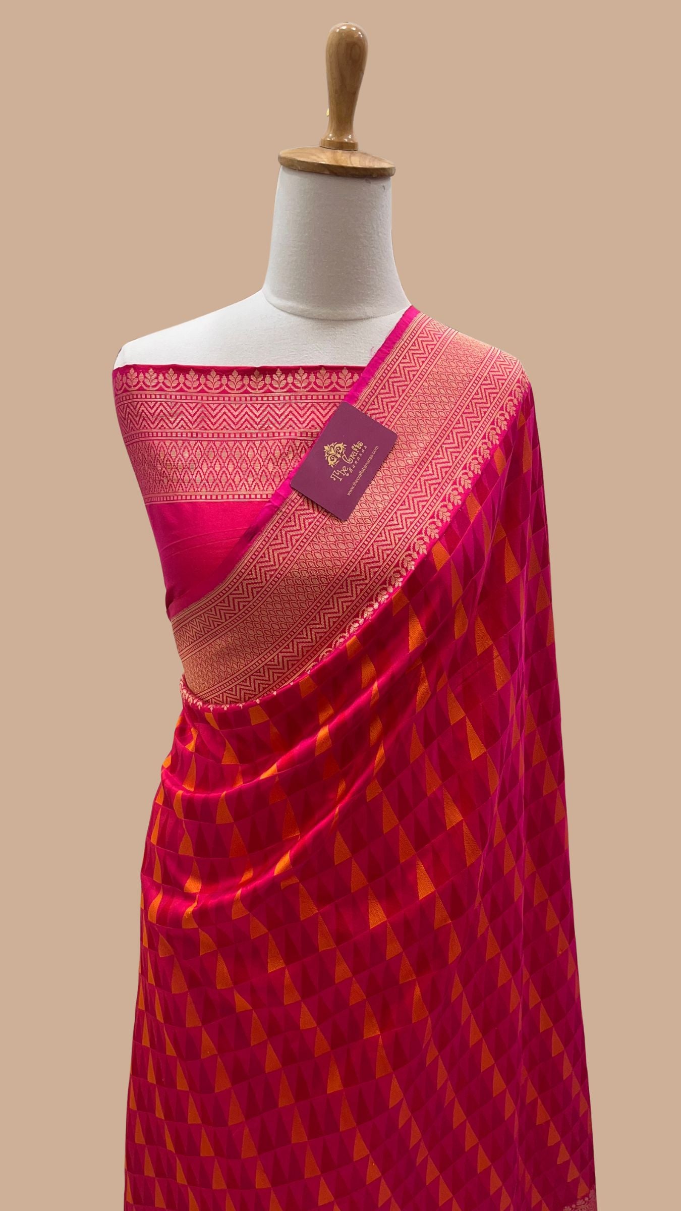 Multi Color Pure Katan Silk Handloom Banarasi Saree - with kadhua work