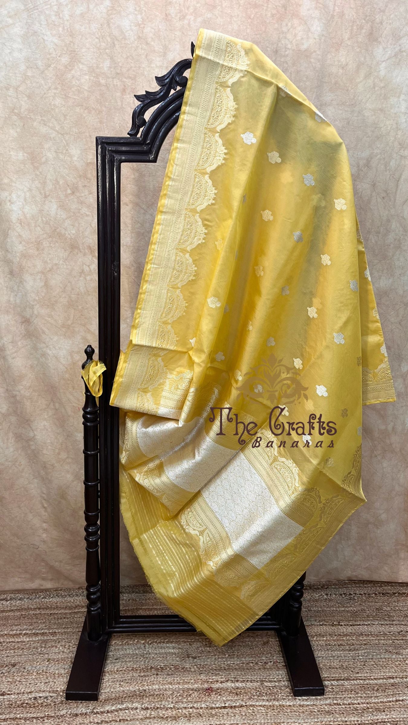 Pure Kora Silk Handloom Banarasi Saree - with sona rupa kadhua motifs