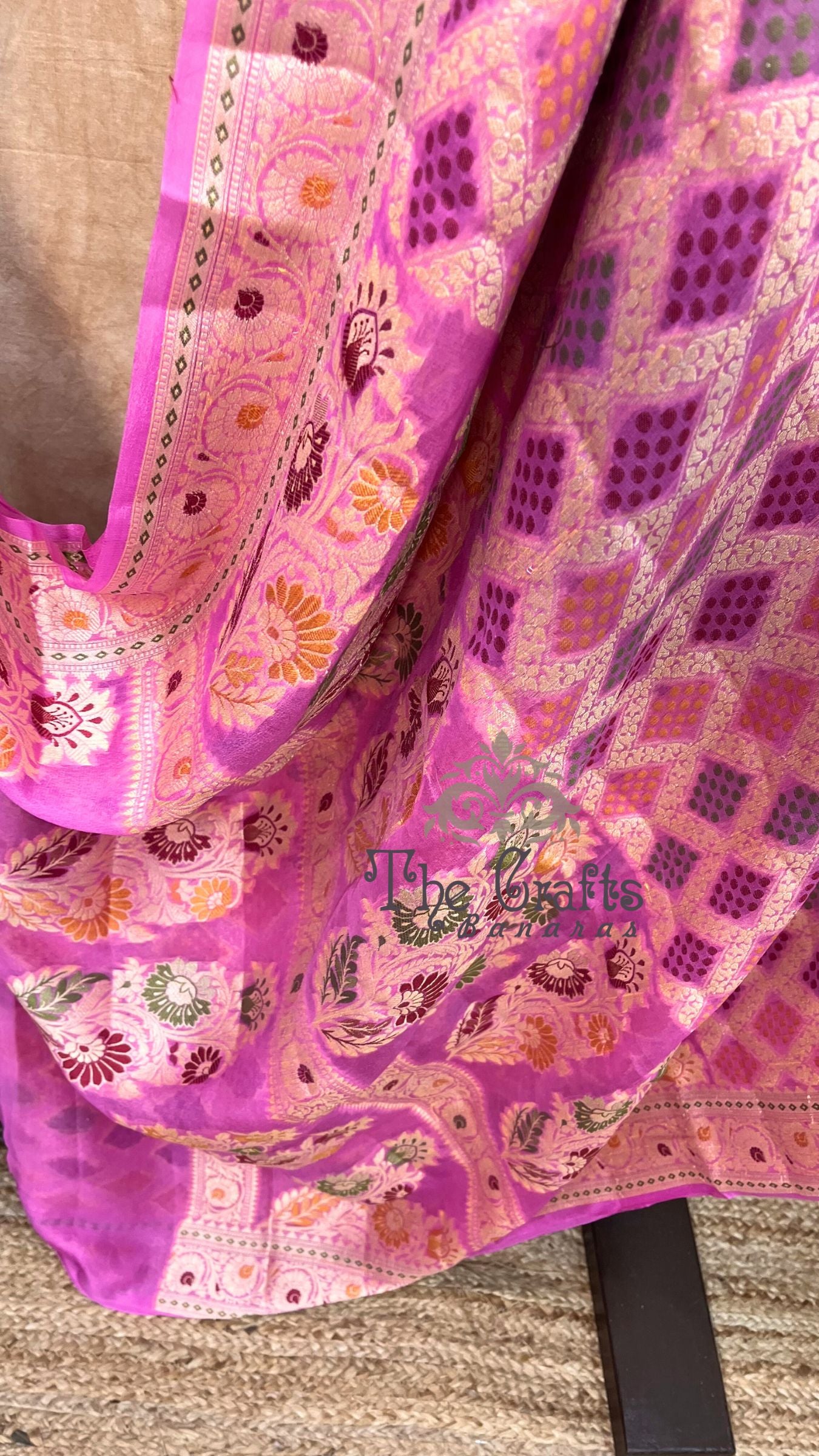 Pure Khaddi Chiffon Banarasi Saree