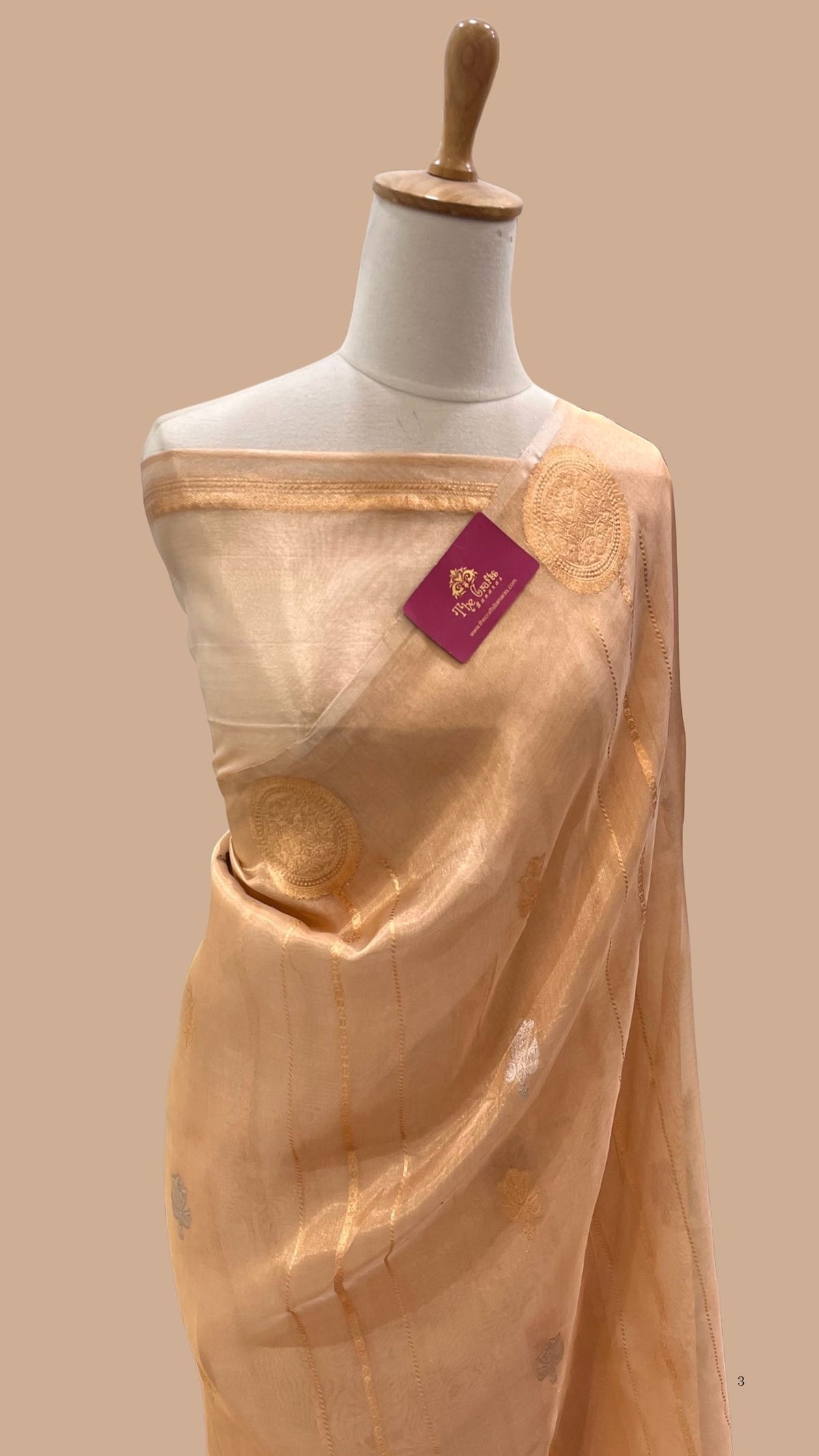 Pure Kora Tissue Silk Handloom Banarasi Saree- Kadhua Motifs