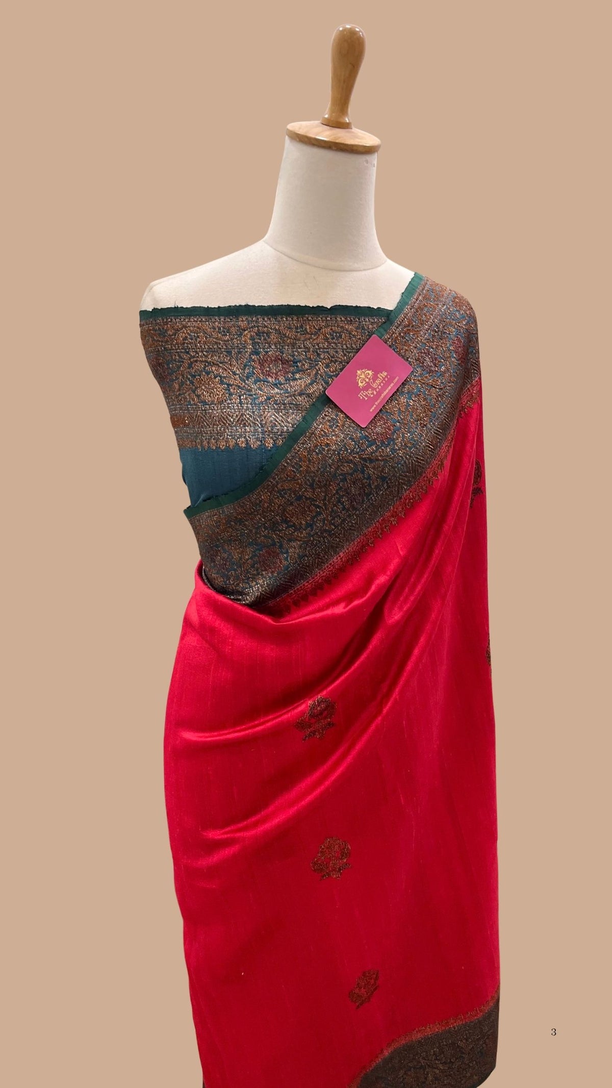 Pure Tussar Silk Handloom Banarasi Saree