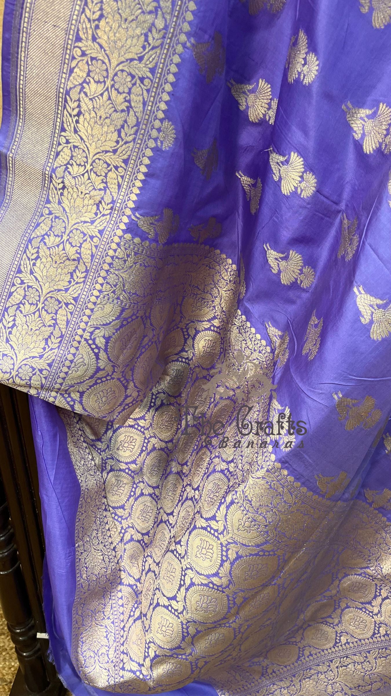 Pure Katan Silk Handloom Banarasi Saree - Jaal work