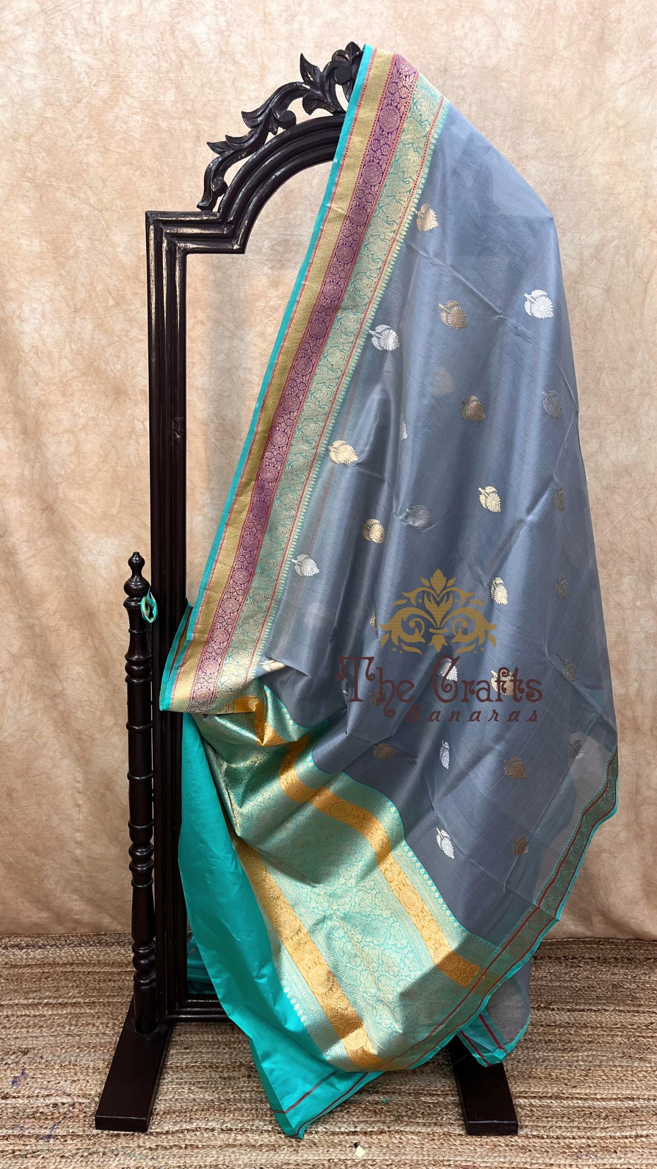 Pure Kora Silk Handloom Banarasi Saree - with sona rupa kadhua motifs