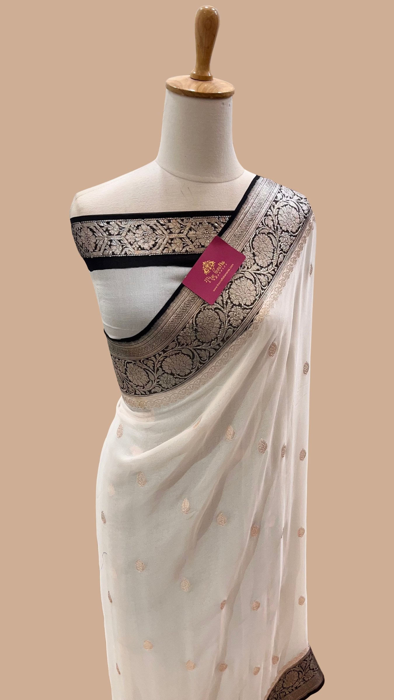 Pure Georgette Handloom Banarasi Saree