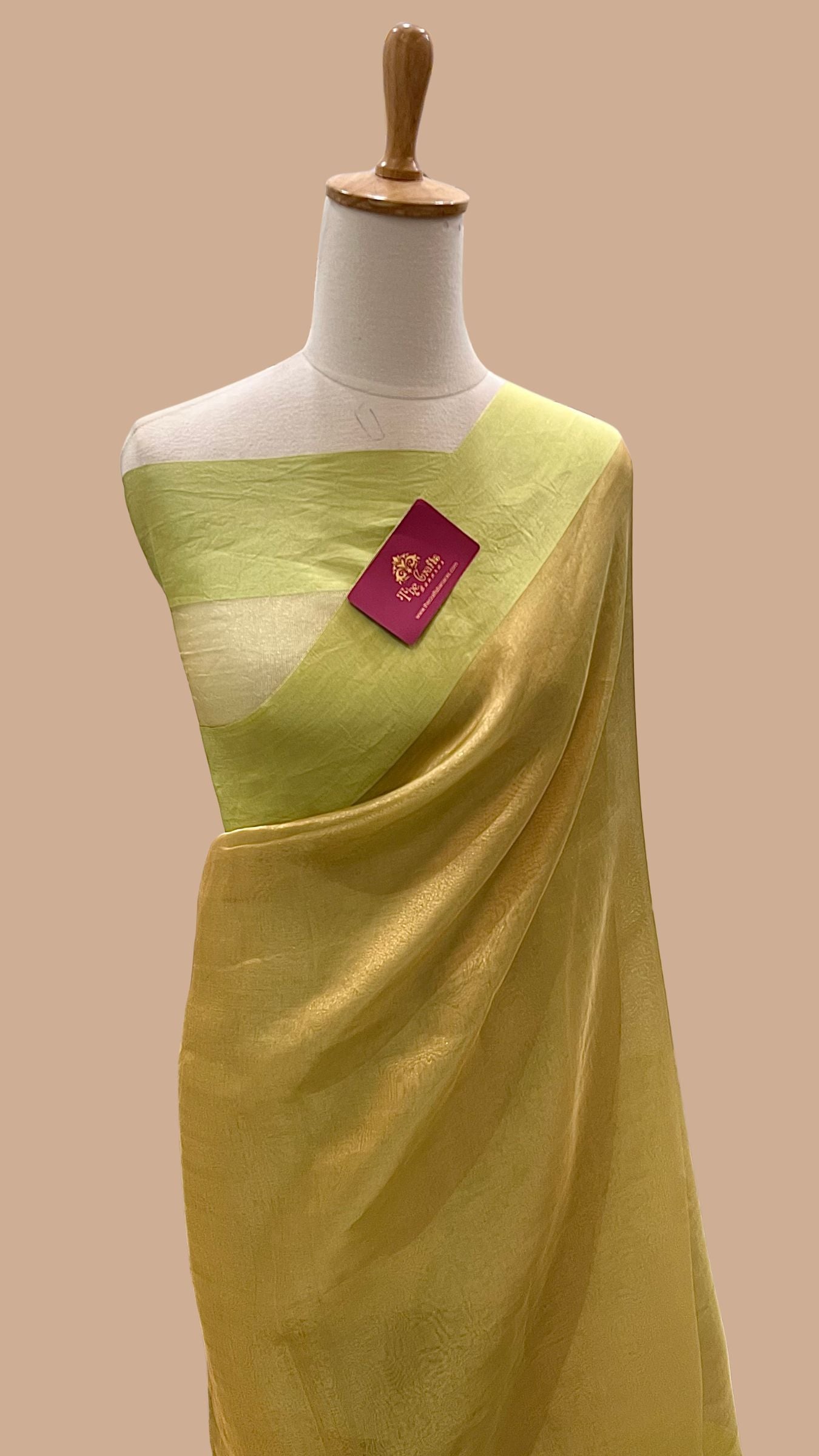 Pure Tissue Silk Handloom Banarasi Saree - with Satin Border