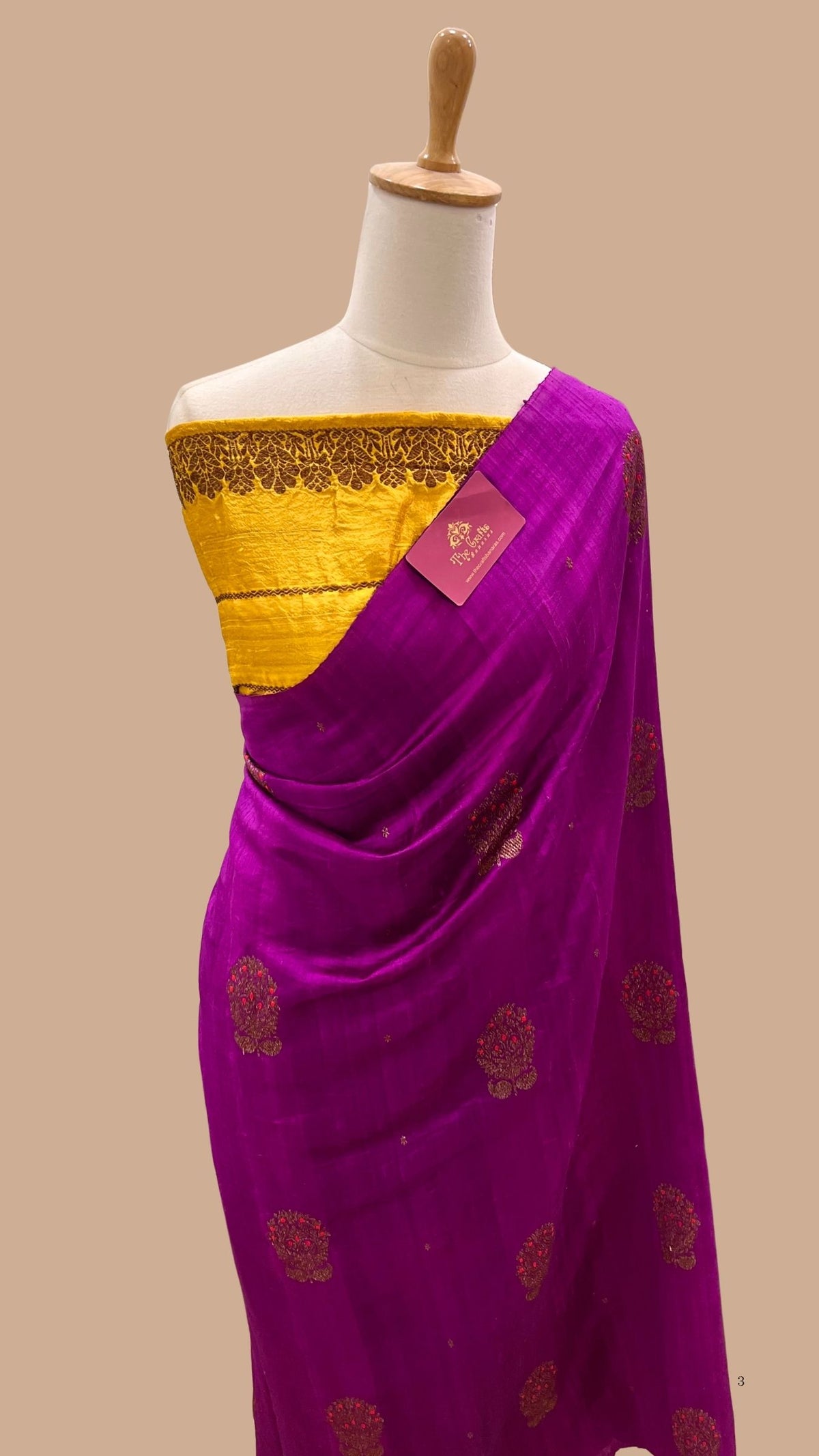 Pure Raw Silk Handloom Banarasi Saree