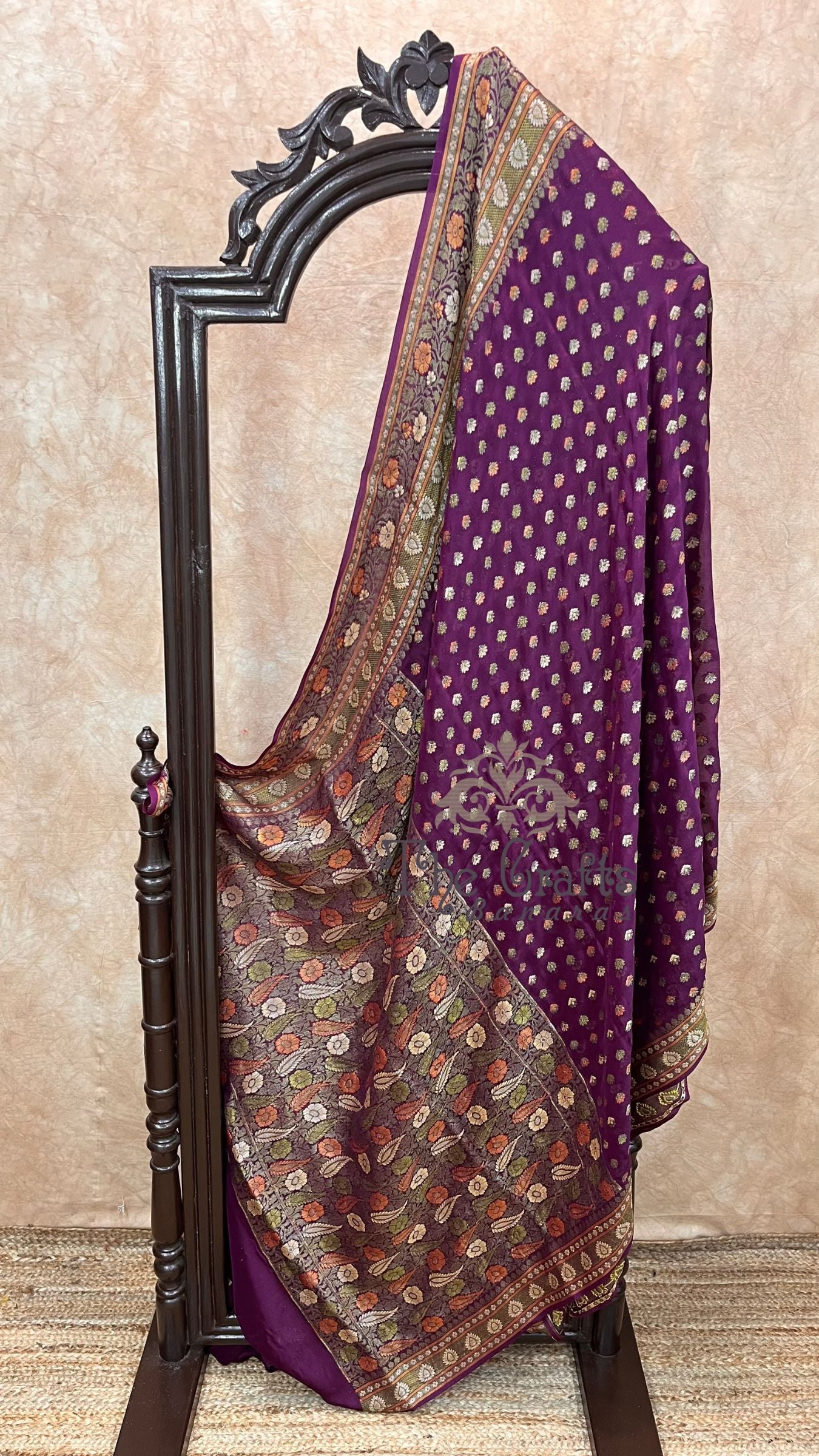 Pure Khaddi Chiffon Banarasi Saree