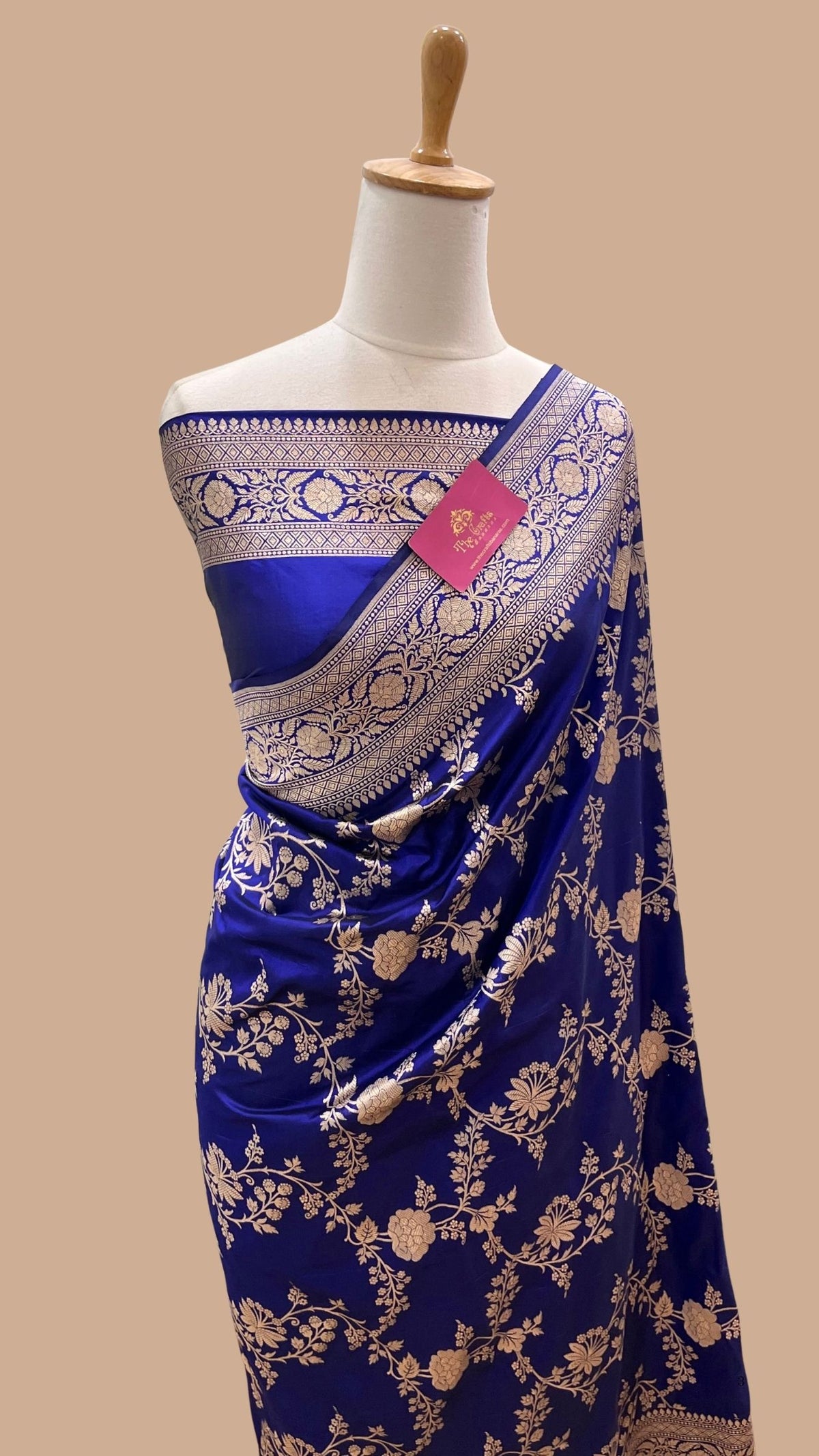 Pure Katan Silk Handloom Banarasi Saree - Jaal work