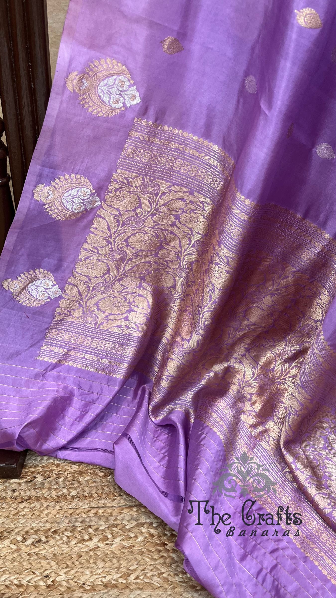 Pure  Mango Silk Handloom Banarasi Saree