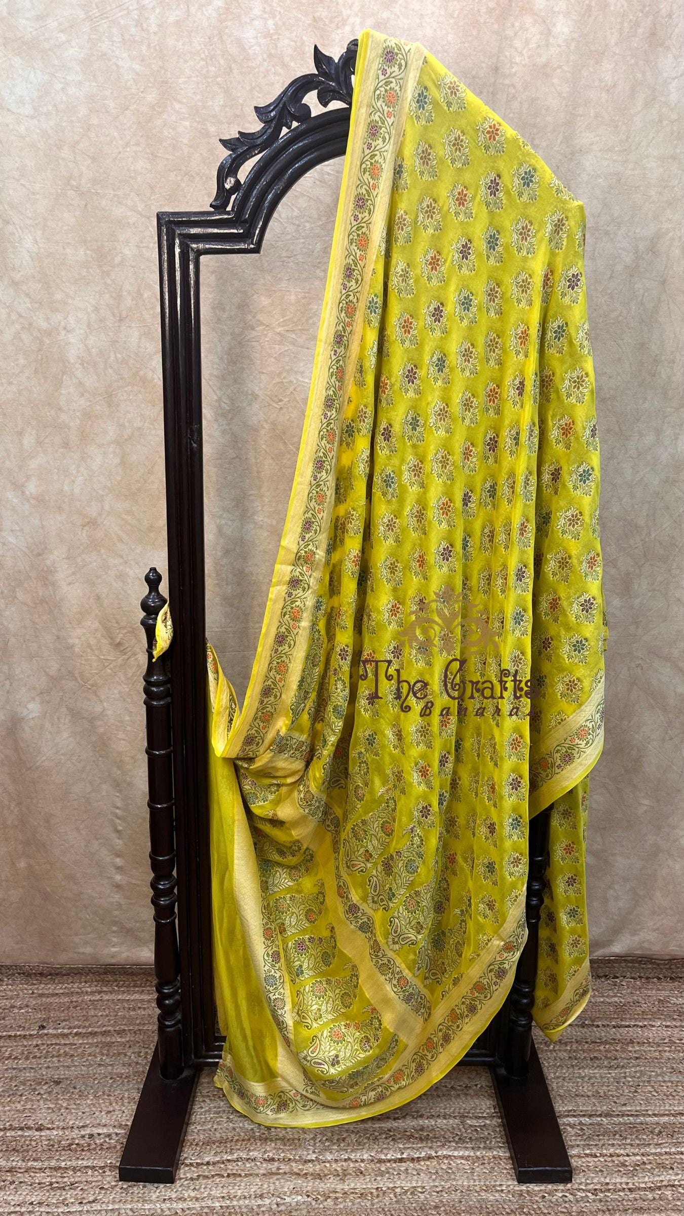 Pure Khaddi Chiffon Banarasi Saree