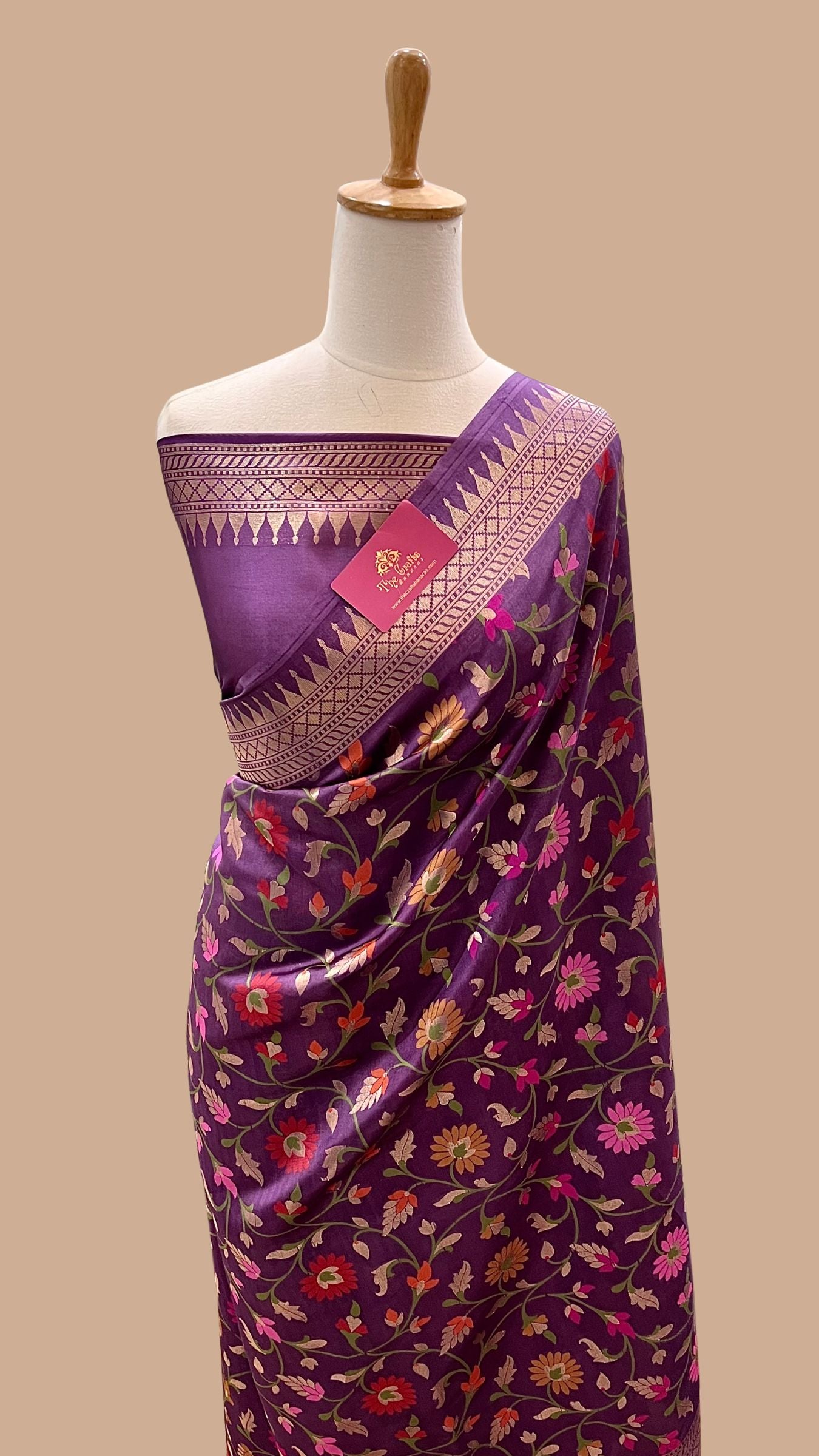 Pure Ektara Cotton Jamdani Banarasi Saree - Tilfi