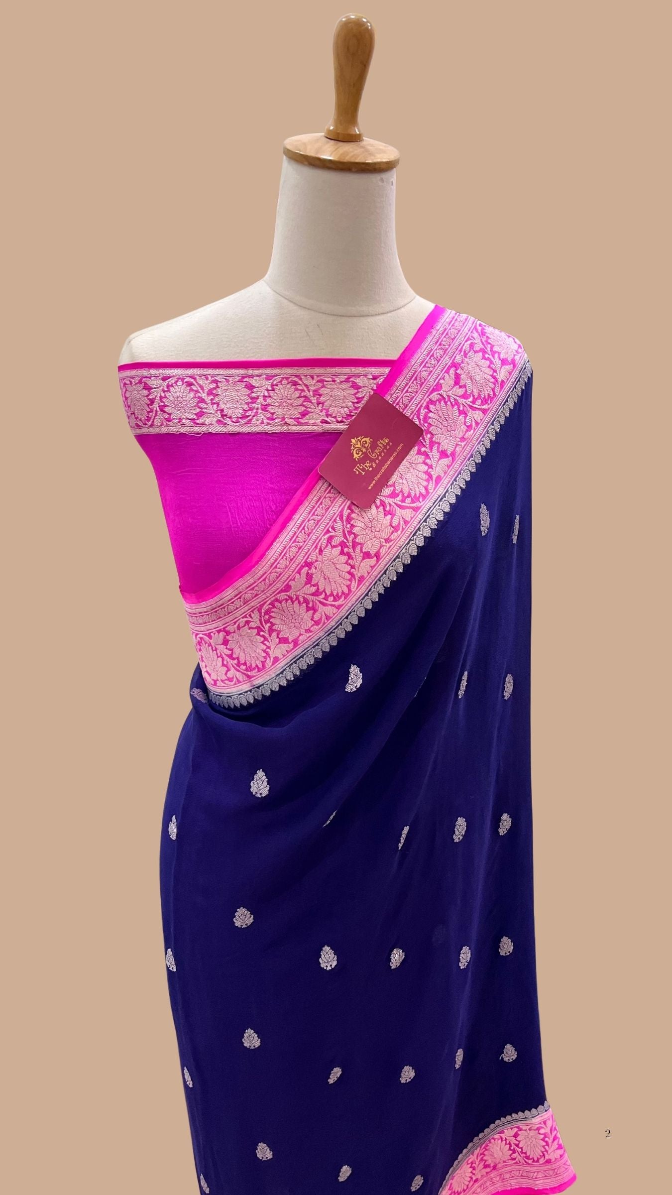 Pure Georgette Handloom Banarasi Saree