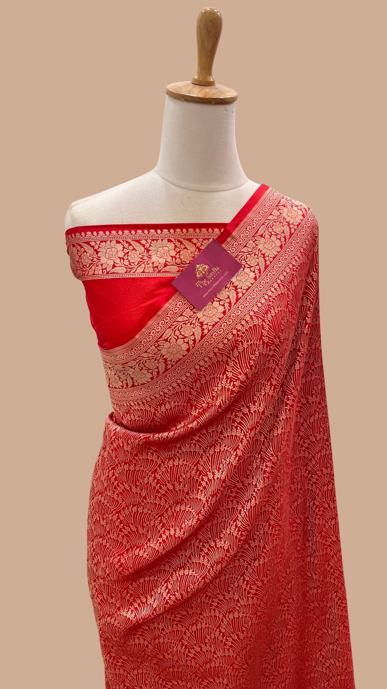 Pure Katan Silk Handloom Banarasi Saree - Tanchui Brocade