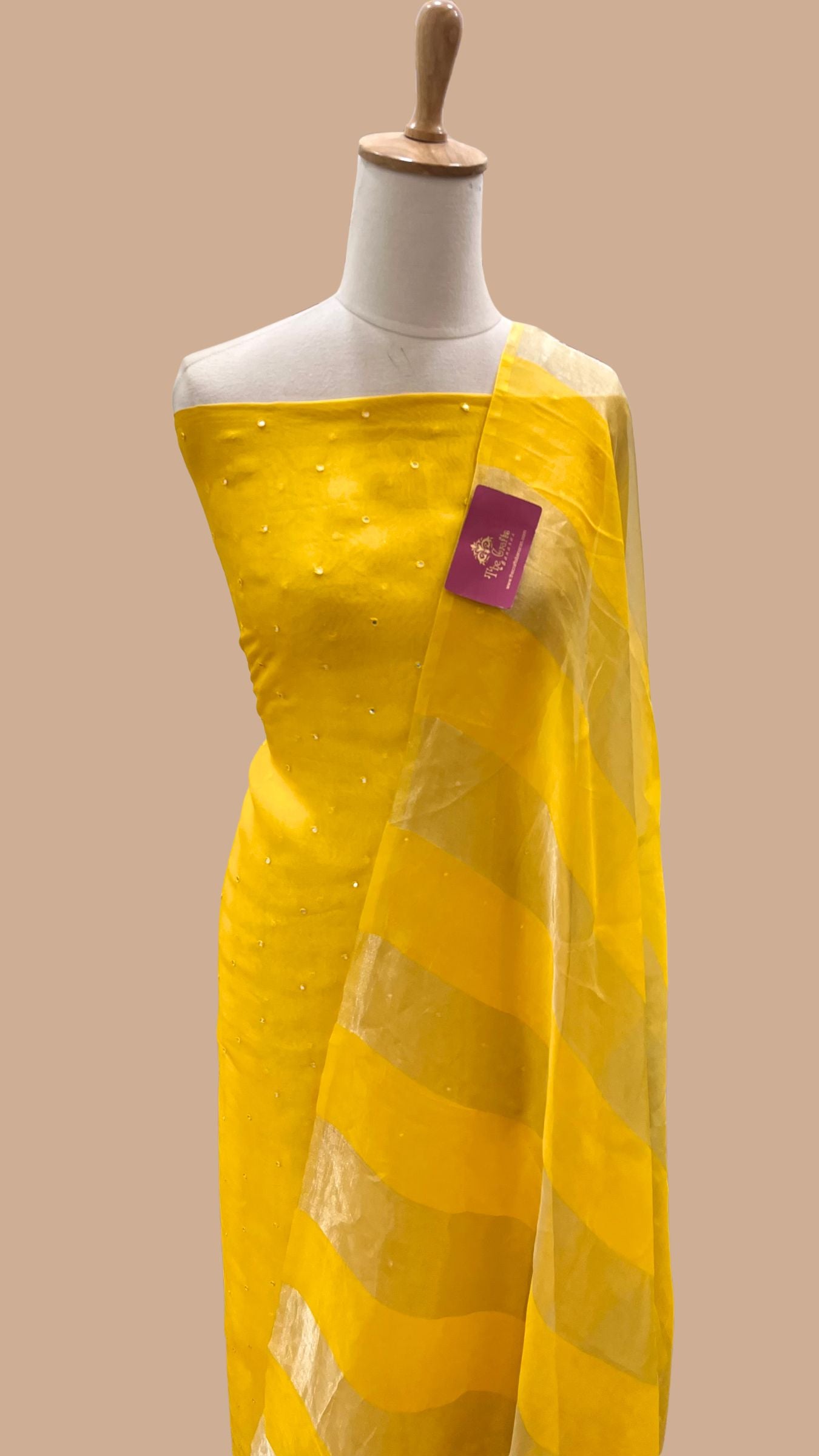 Pure Organza Silk Banarasi Dress Material