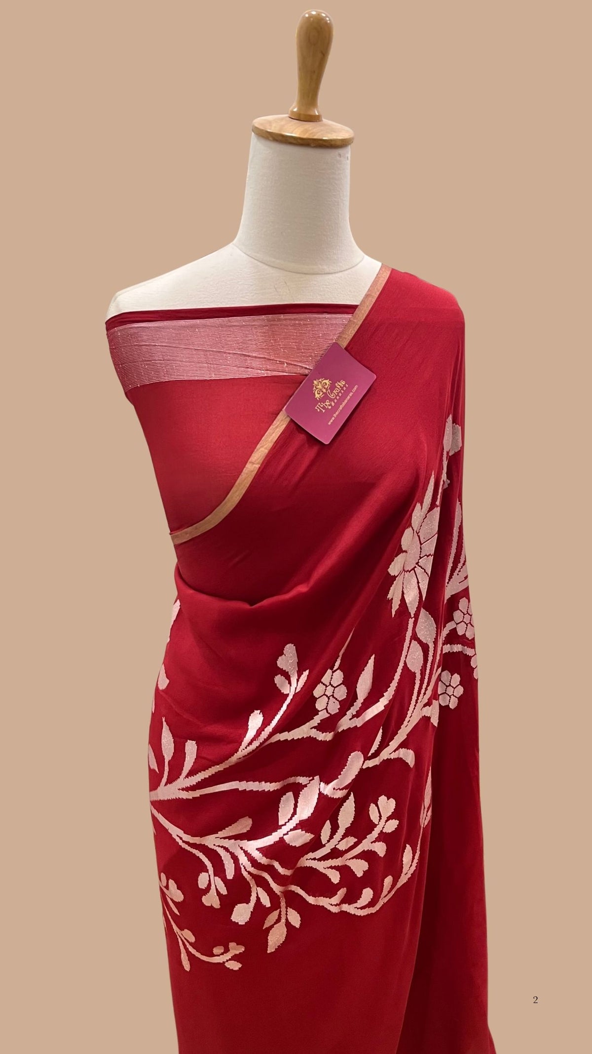 Pure Khaddi Georgette Handloom Banarasi Saree