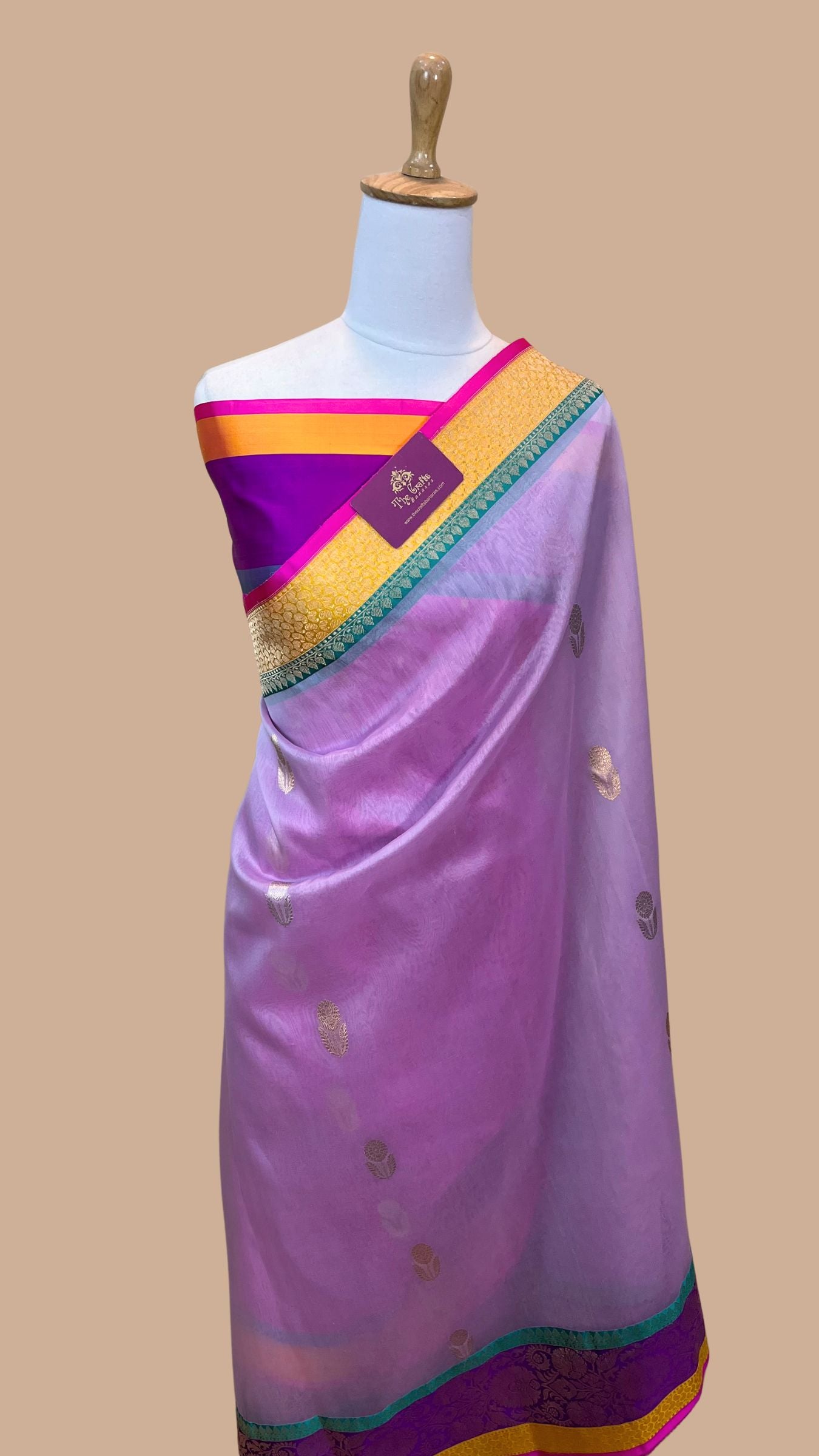 Pure Kora Silk Handloom Banarasi Saree - with sona rupa kadhua motifs