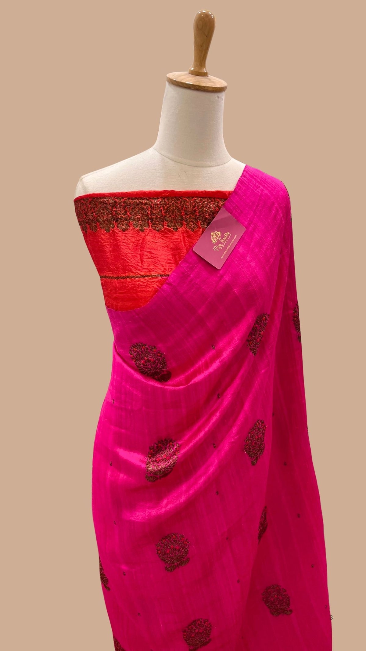 Pure Raw Silk Handloom Banarasi Saree