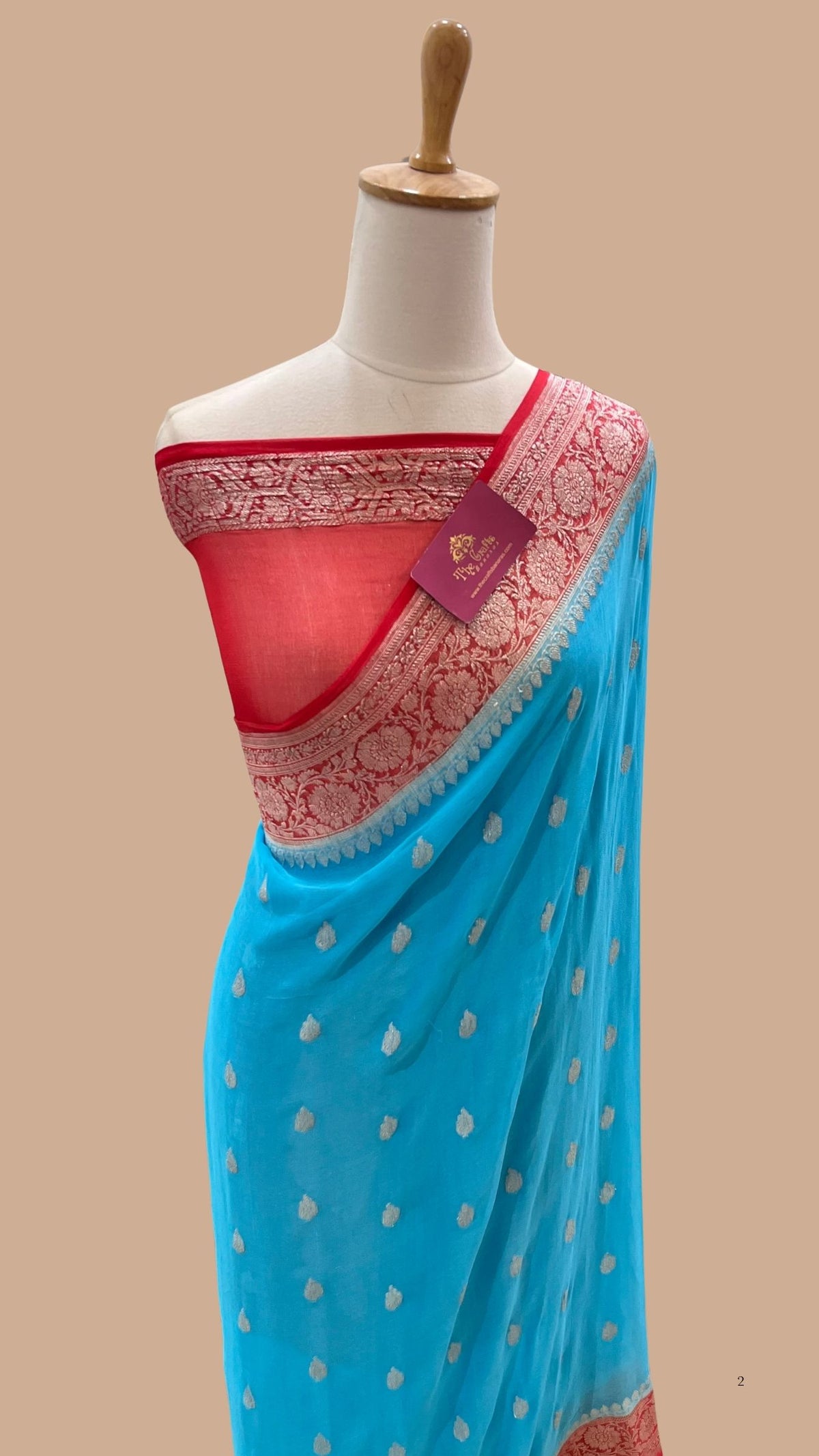Pure Georgette Handloom Banarasi Saree