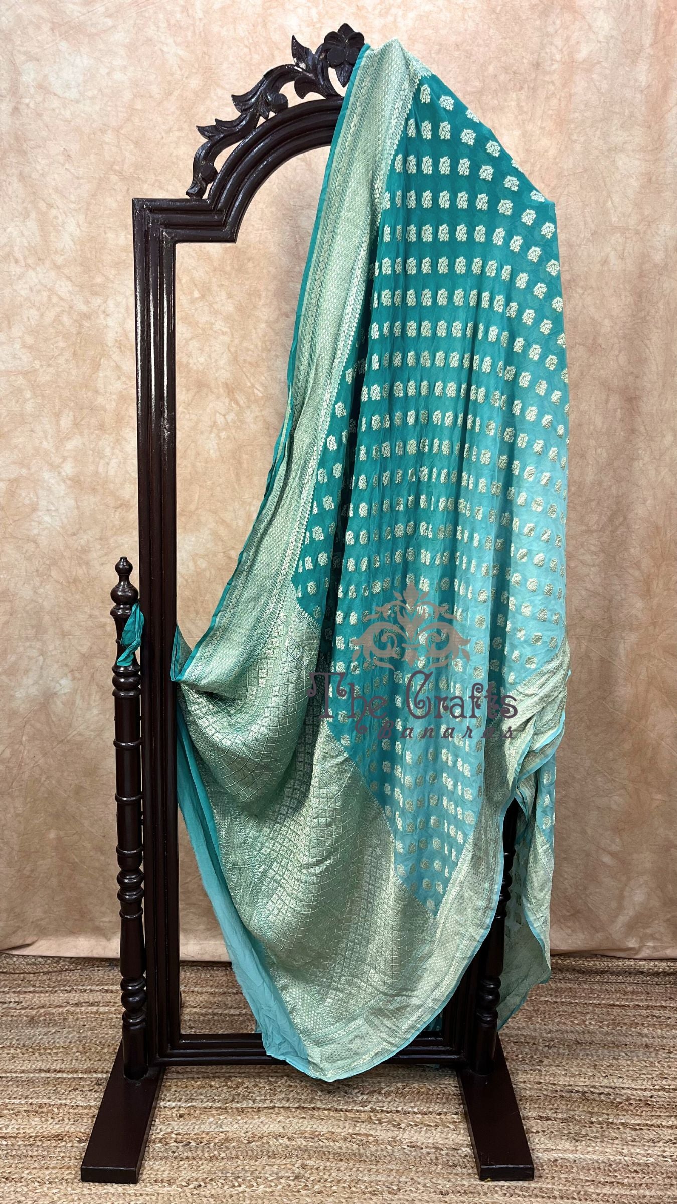 Khaddi Georgette Banarasi Saree - Water Zari