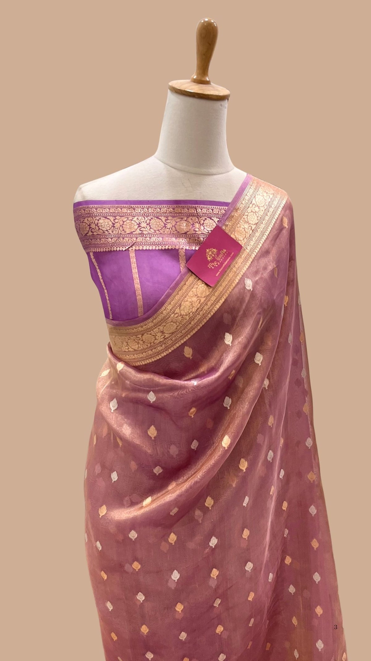 Pure Kora Tissue Silk Handloom Banarasi Saree- Kadhua Motifs