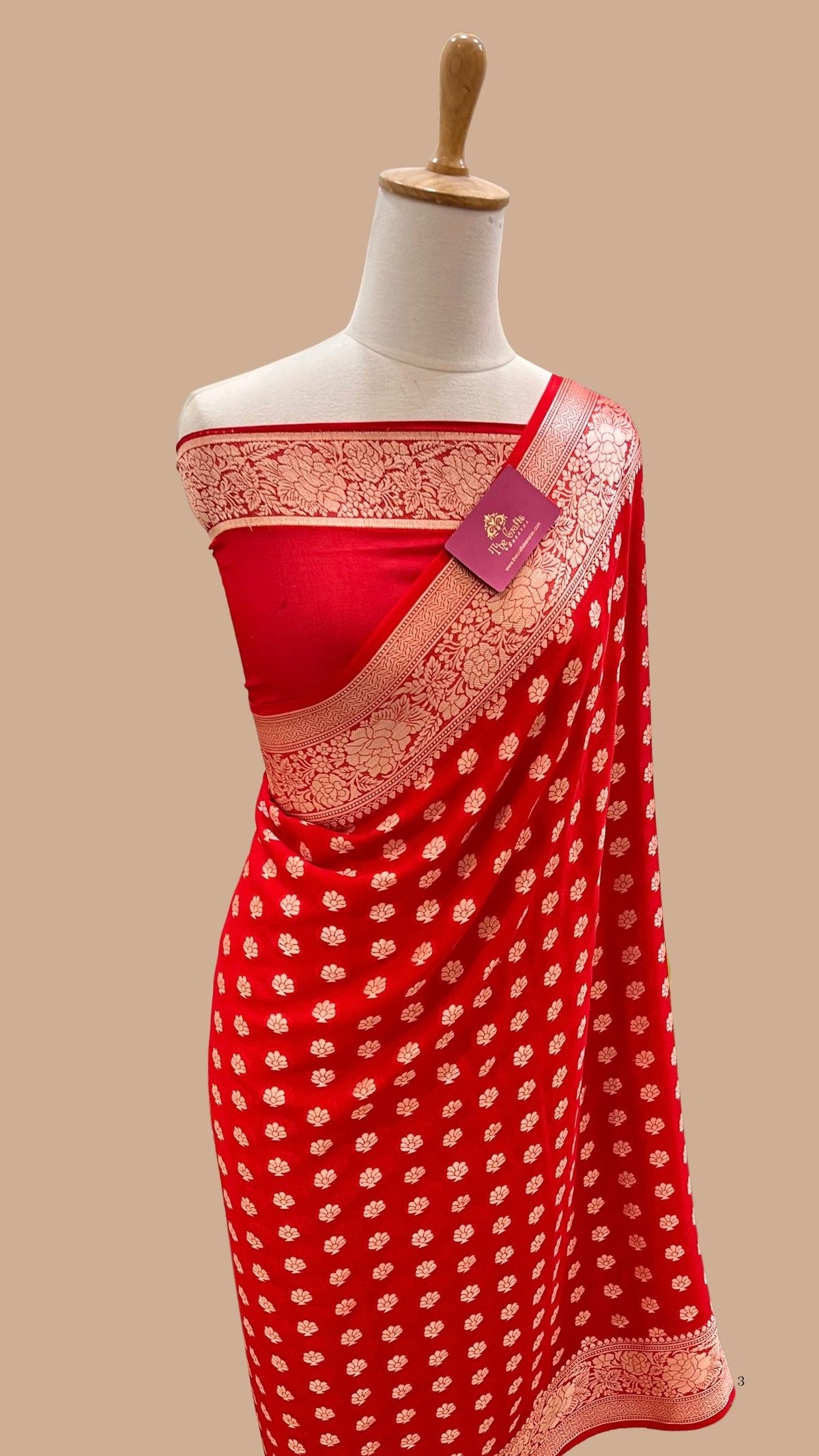 Pure Khaddi Chiffon Banarasi Saree