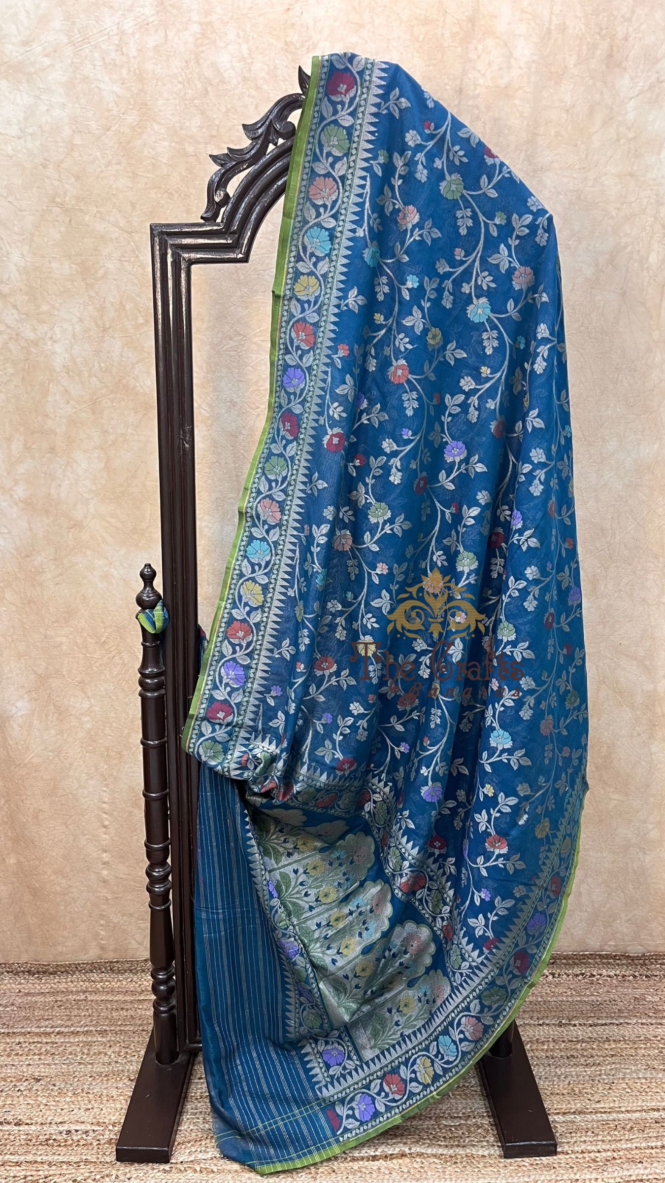 Pure Ektara Cotton Jamdani Banarasi Saree - Tilfi