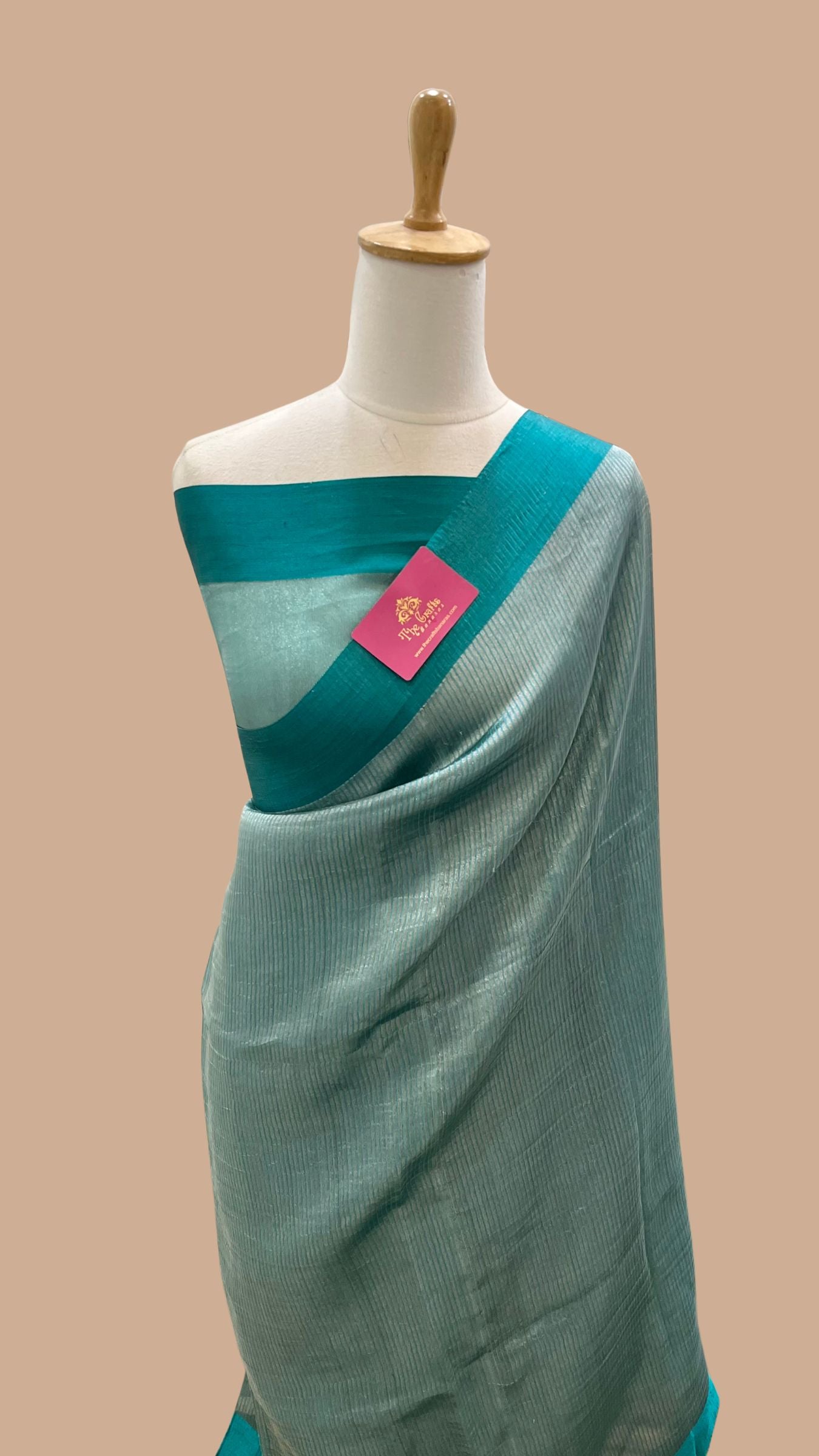 Pure Tissue Silk Handloom Banarasi Saree - with Satin Border