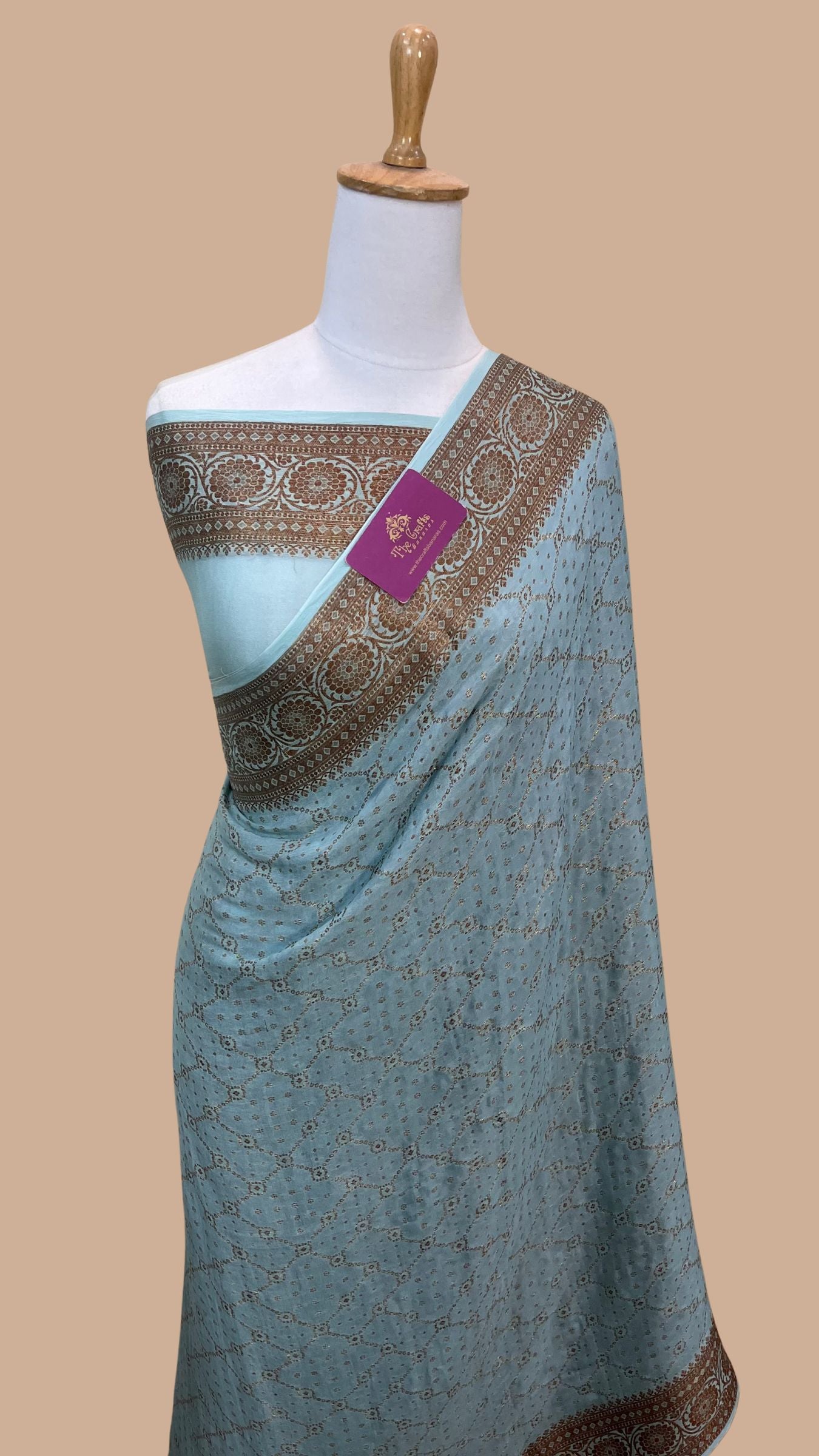 Pure Khaddi Chiffon Banarasi Saree