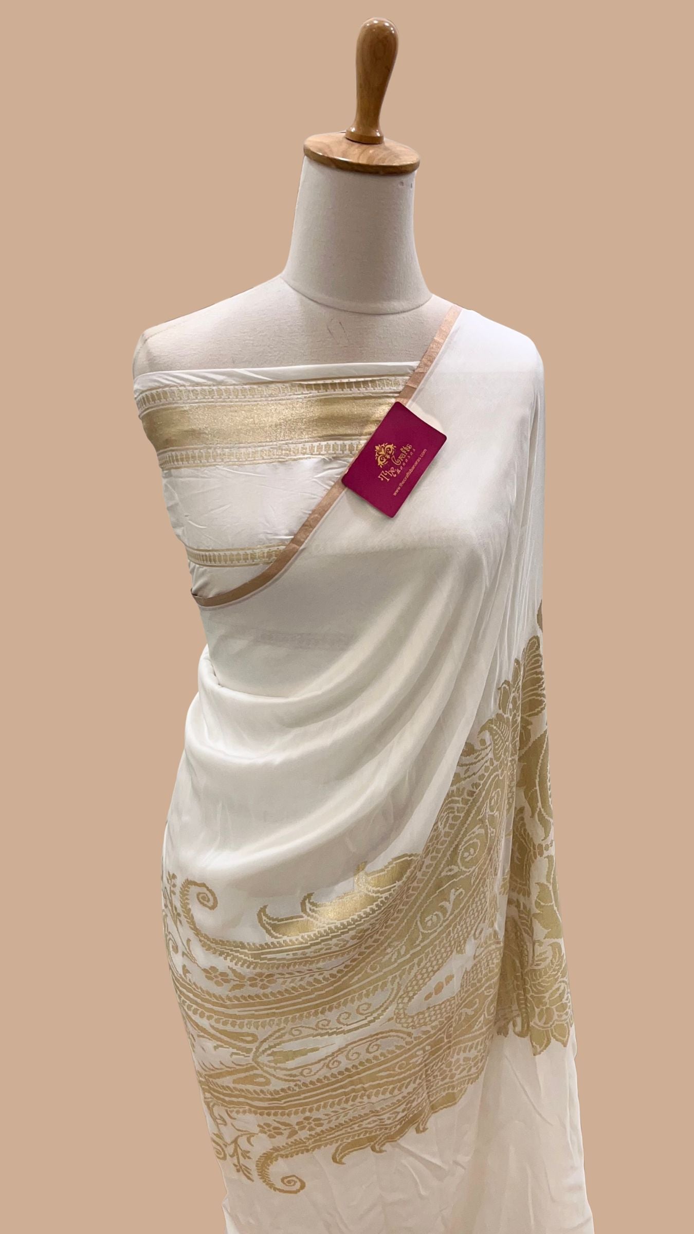 Pure Dupion Silk Handloom Banarasi Saree