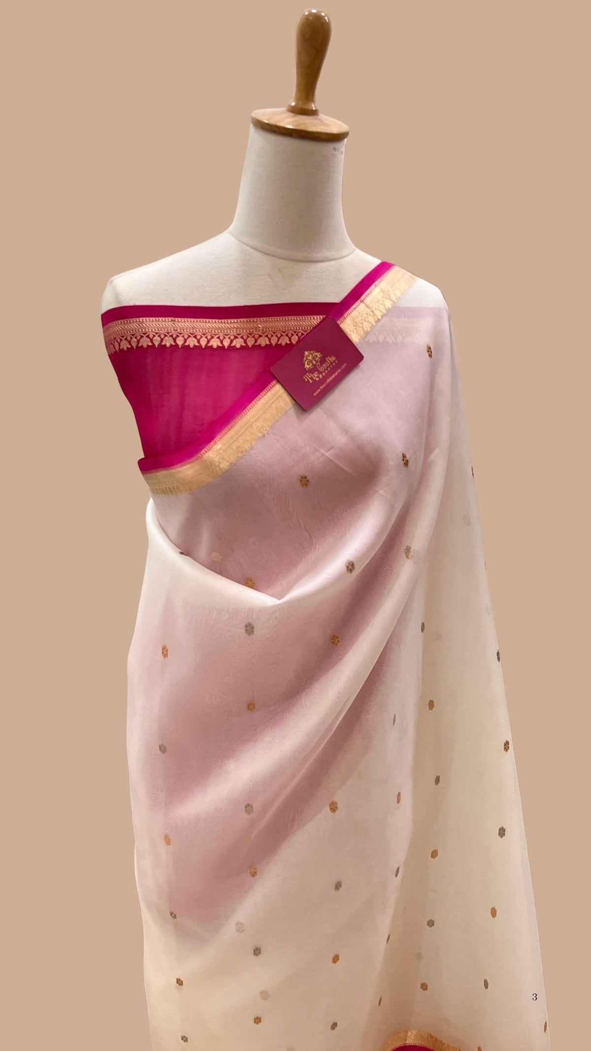 Pure Kora Silk Handloom Banarasi Saree