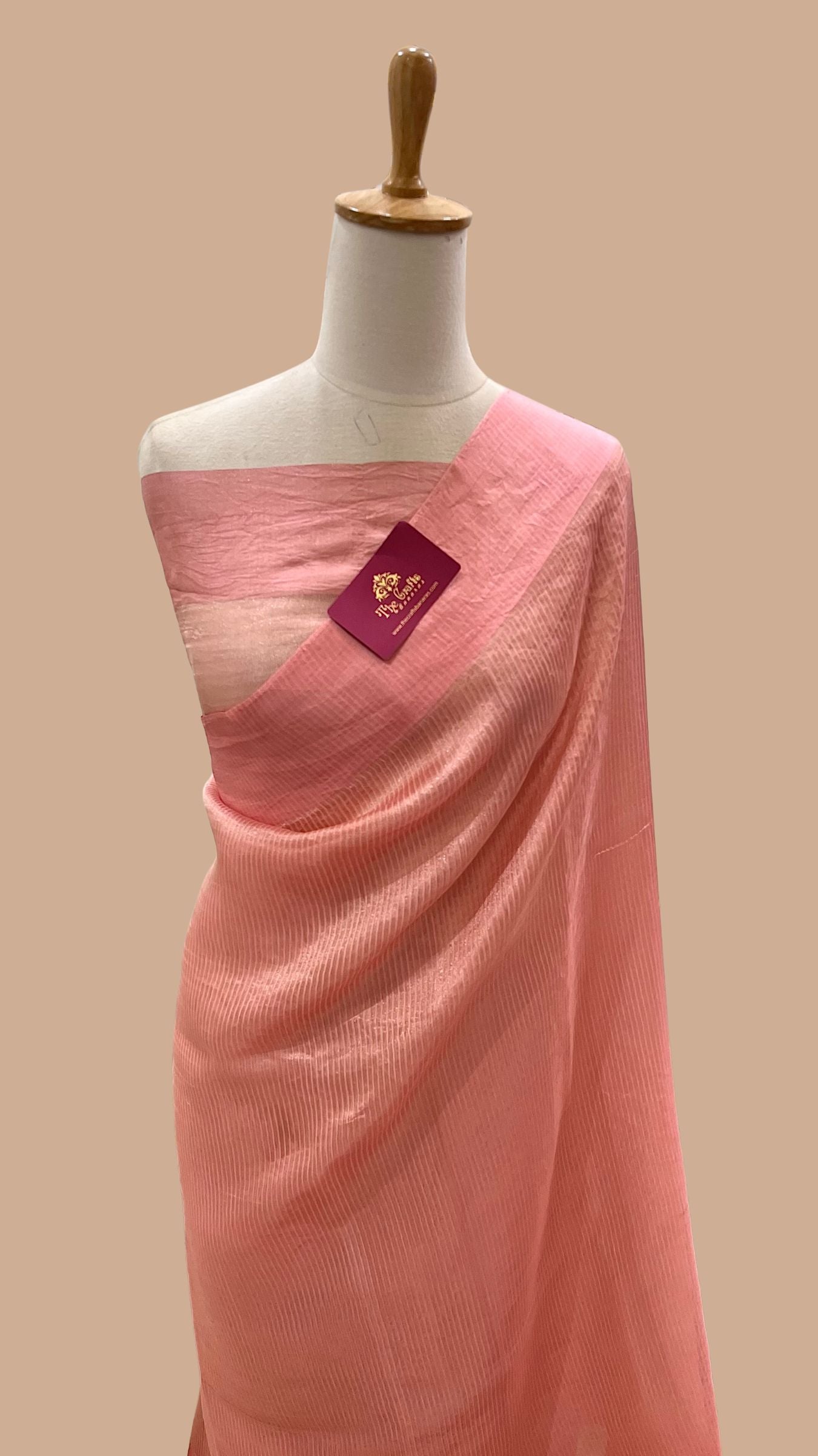 Pure Tissue Silk Handloom Banarasi Saree - with Satin Border