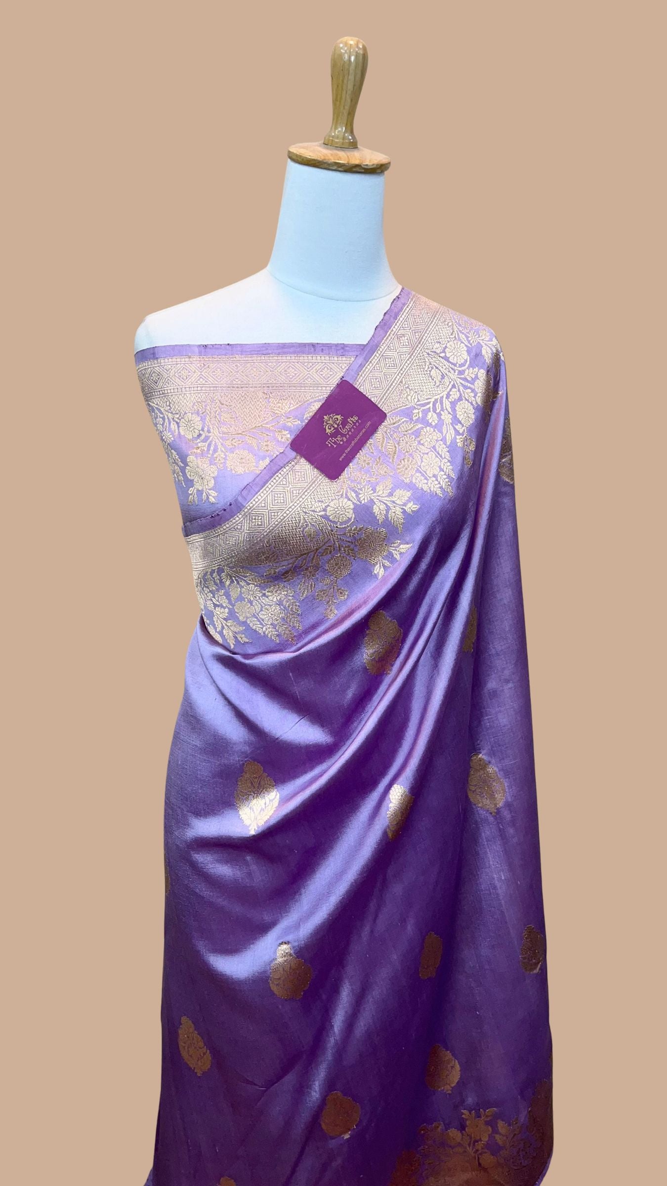 Pure  Mango Silk Handloom Banarasi Saree