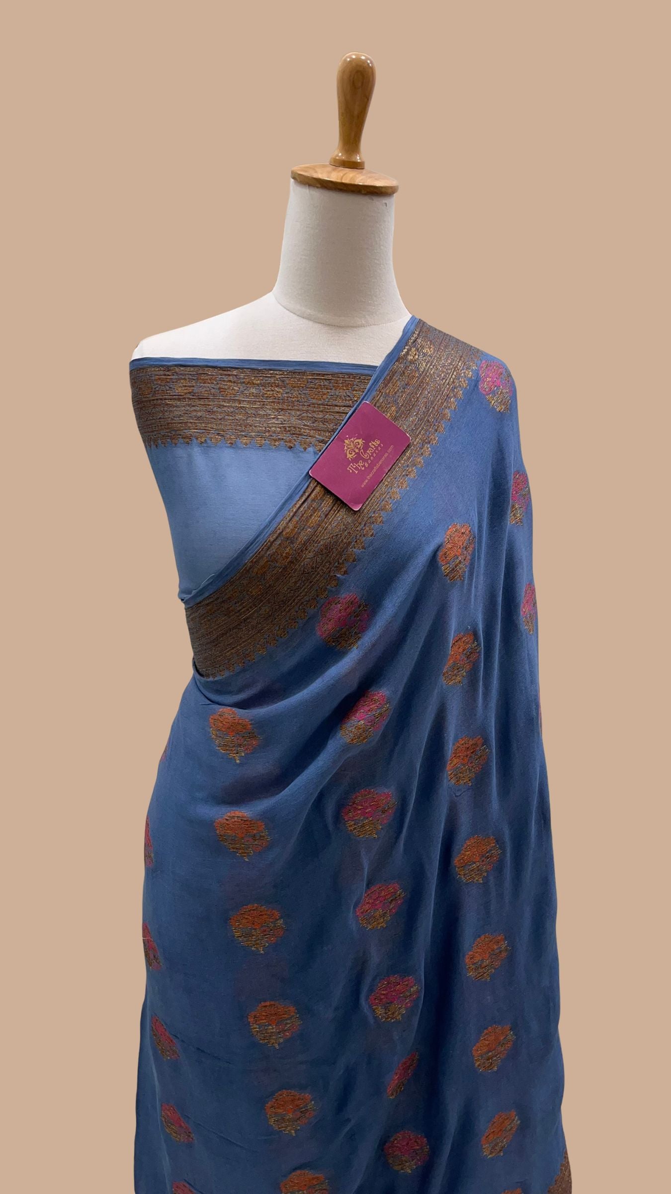 Pure Khaddi Chiffon Banarasi Saree