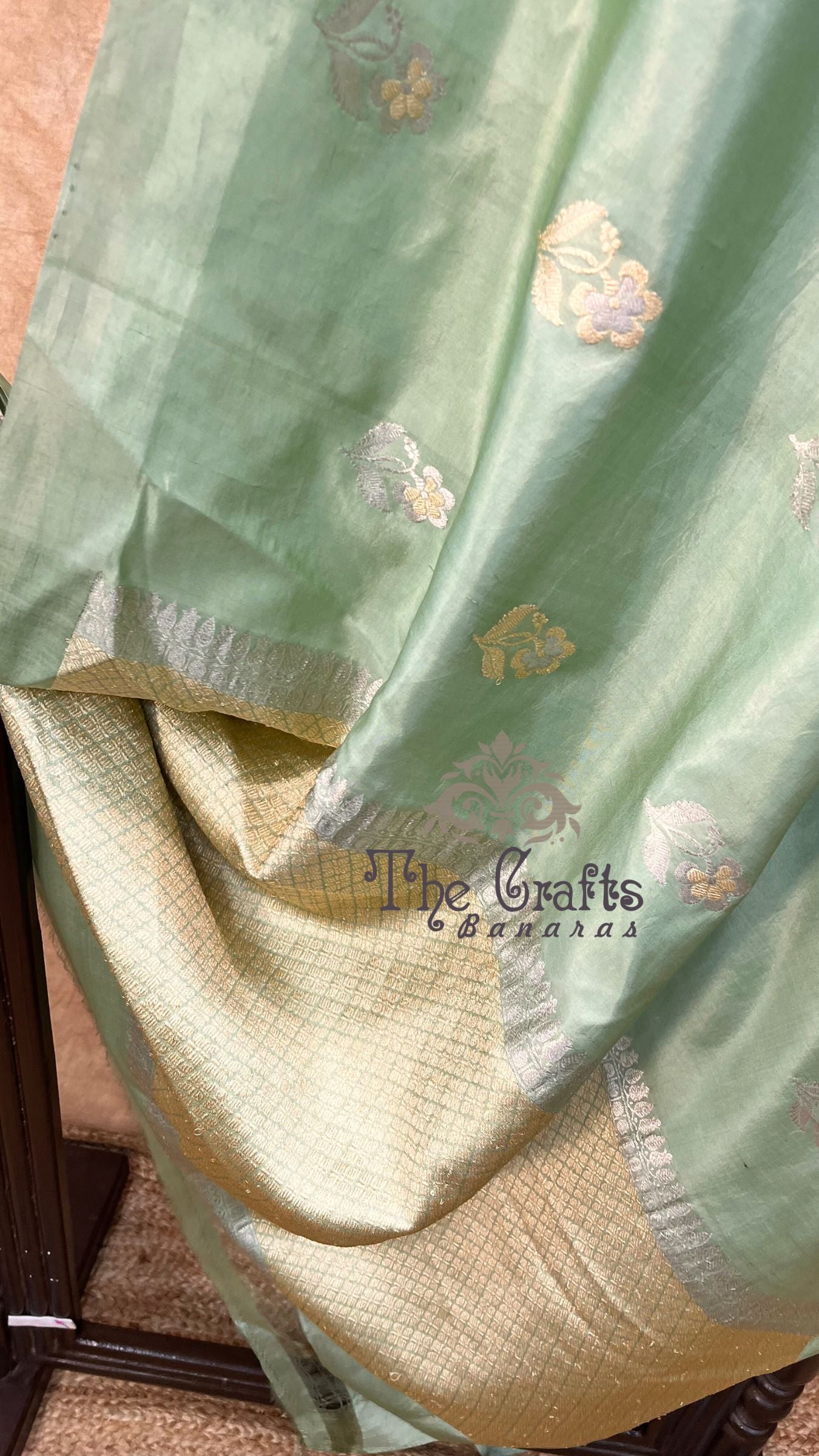 Pure Mango Silk Handloom Banarasi Saree - Sona Roopa