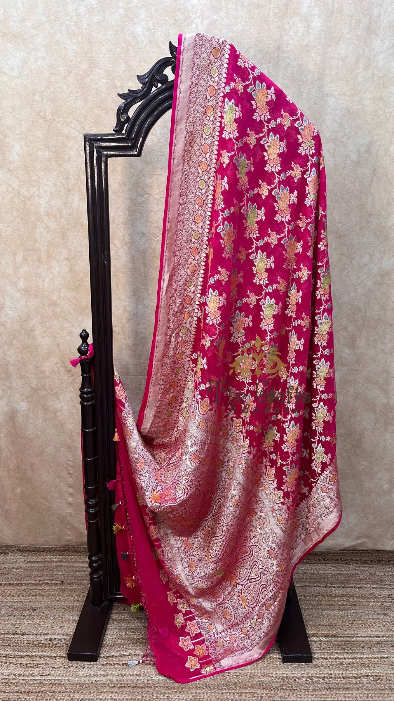Khaddi Georgette Handloom Banarasi Saree