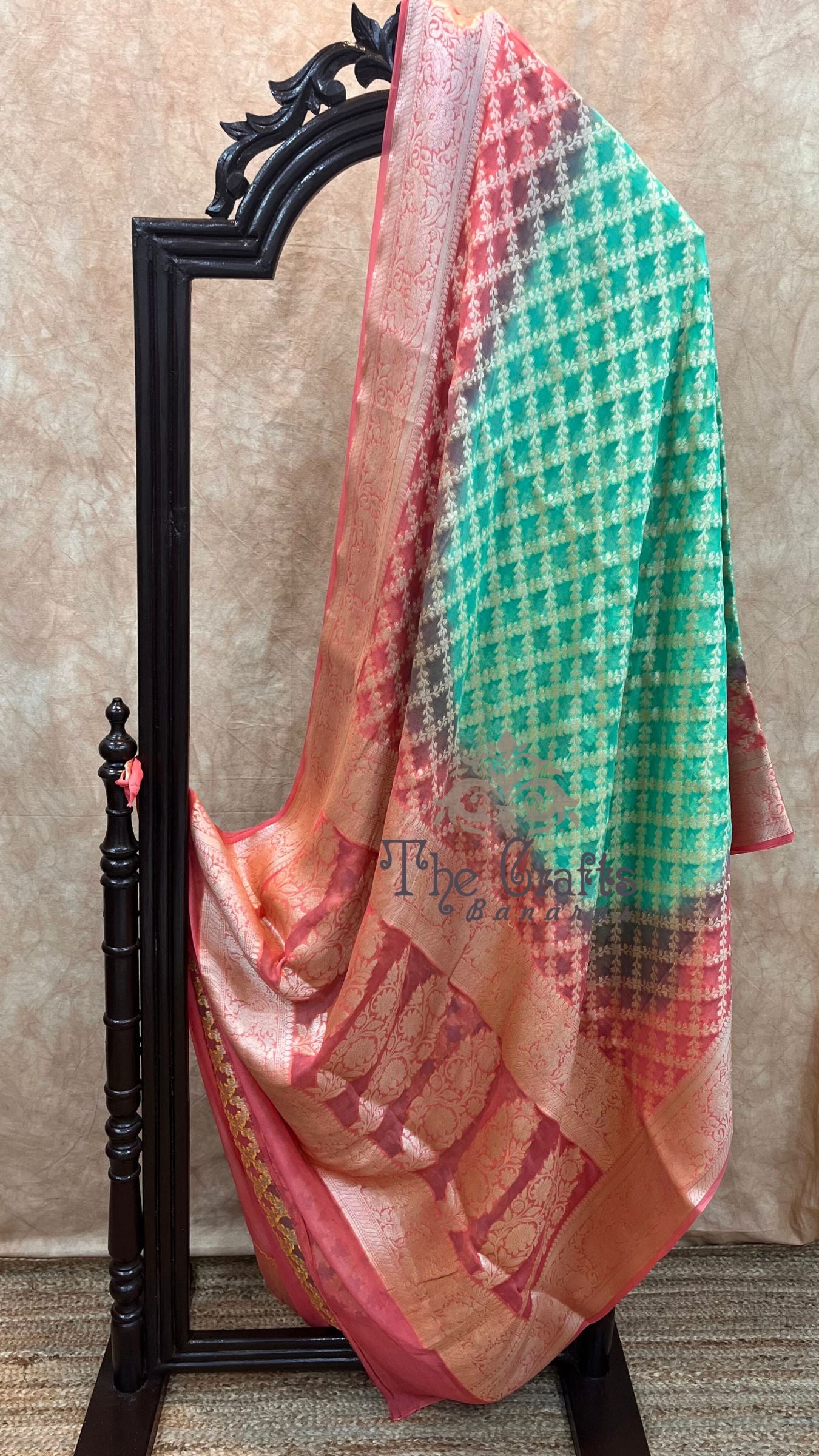 Pure Khaddi Chiffon Banarasi Saree