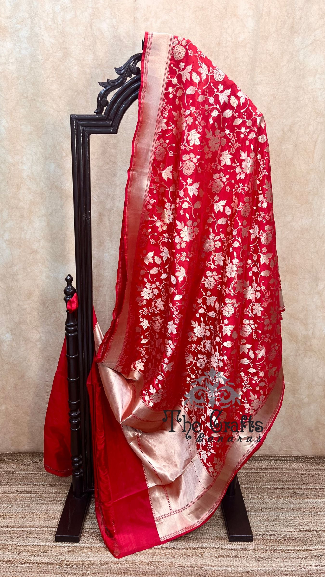 Pure Katan Silk Handloom Banarasi Saree - Jaal work