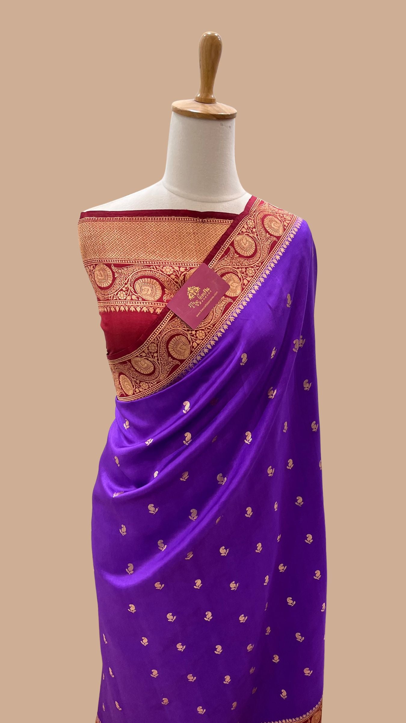 Pure  Mango Silk Handloom Banarasi Saree