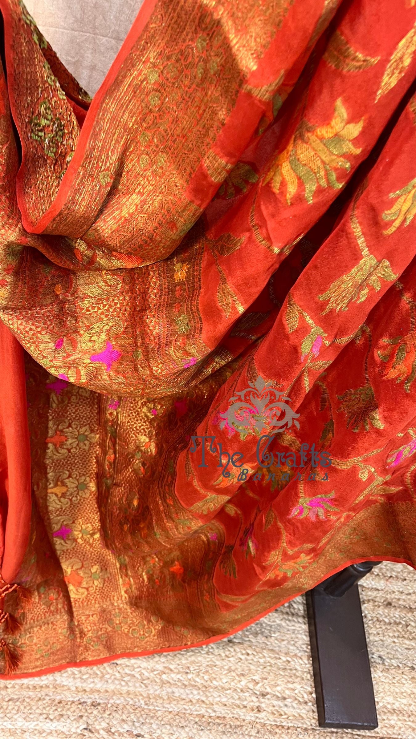 Pure Khaddi Chiffon Banarasi Saree